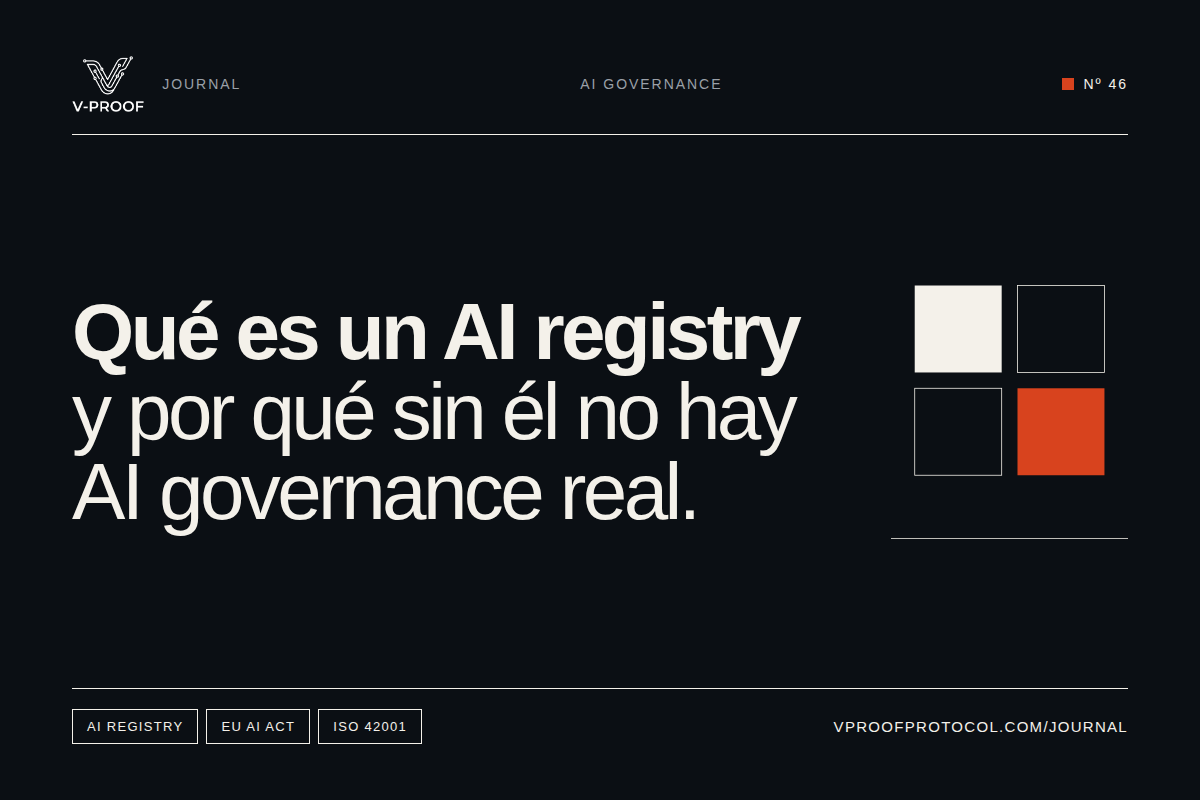Qué es un AI registry y por qué es el primer paso de cualquier programa de AI governance | V-PROOF