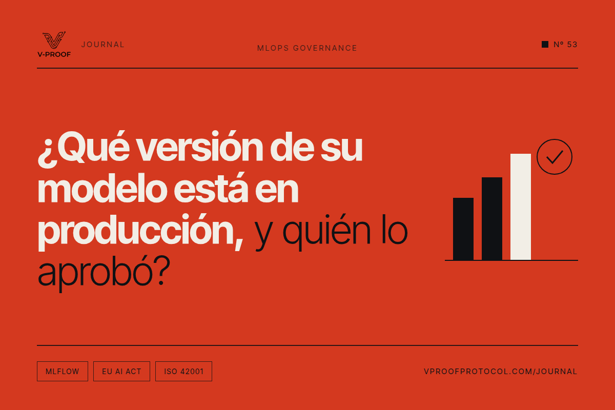 ¿Qué versión de su modelo está en producción, y quién lo aprobó?