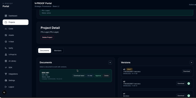 Projects — V-PROOF Protocol