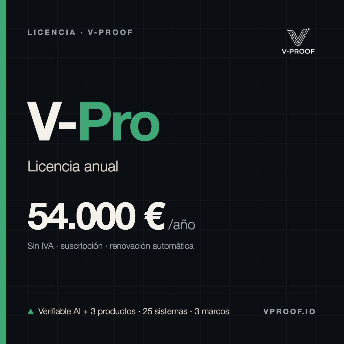 V-Pro · Licencia anual