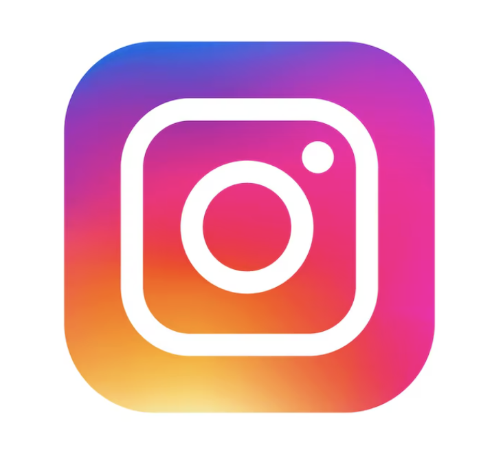 Instagram logo with a multicolored gradient background