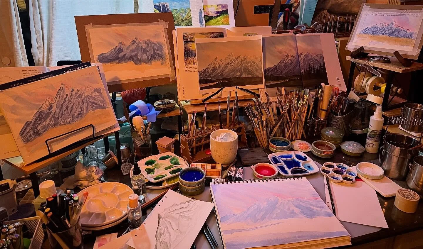 I got Tetons on my mind today

#greattetonnationalpark #tetonmountains #watercolourpainting #watercolormountains #watercolornature