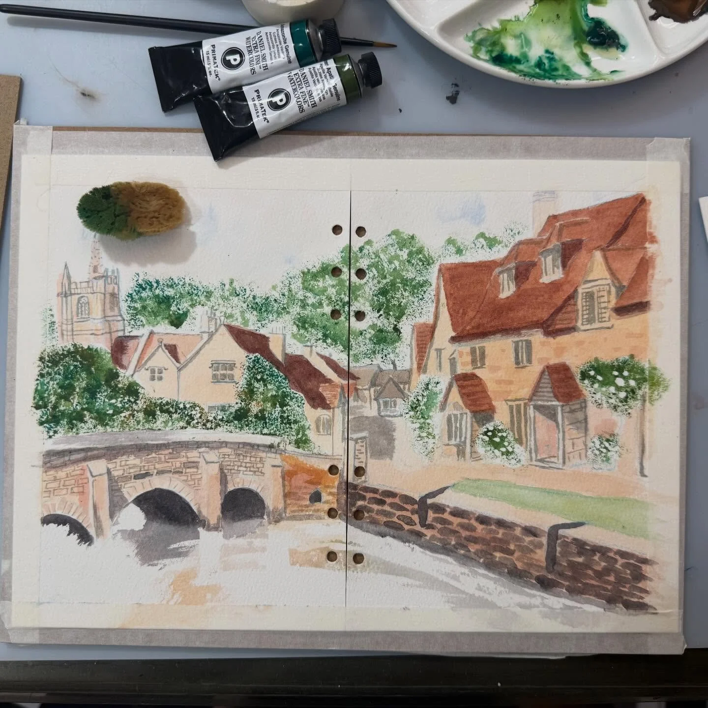 #cotswold #watercolour #castlecombe