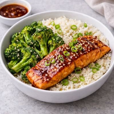 Teriyaki Salmon Rice Bowl