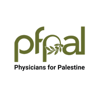 Logo of Palestinian Federation for Charitable Societies (PFCS) with the text 'pfal' and Arabic script below.