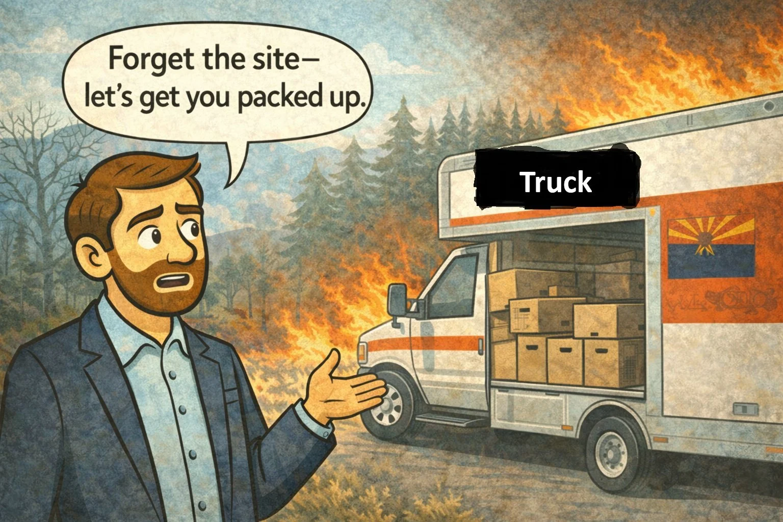 When the fire got close, people mattered more than the job: