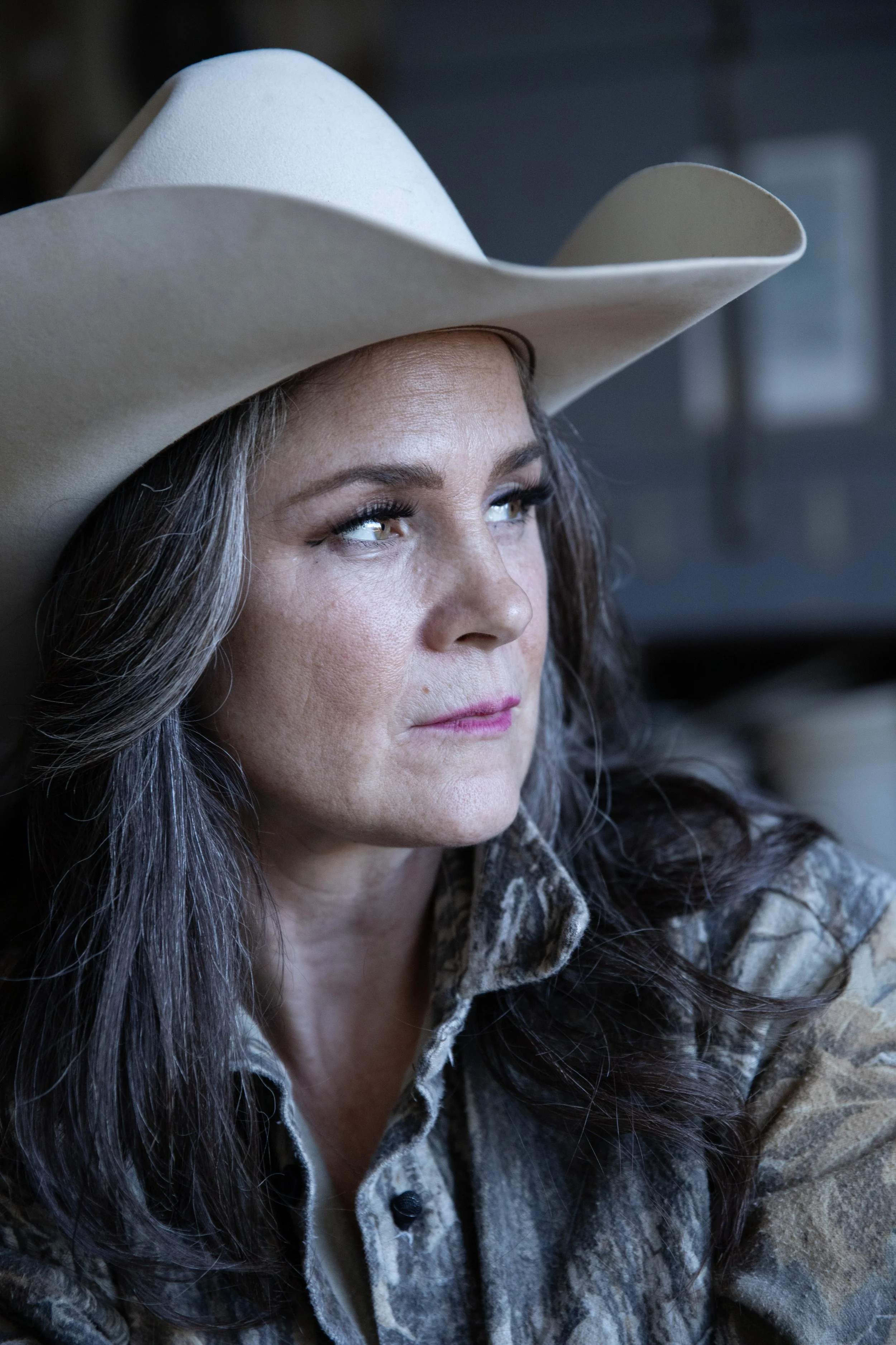 Country music artist Summer Dean in a photograph on her family ranch.