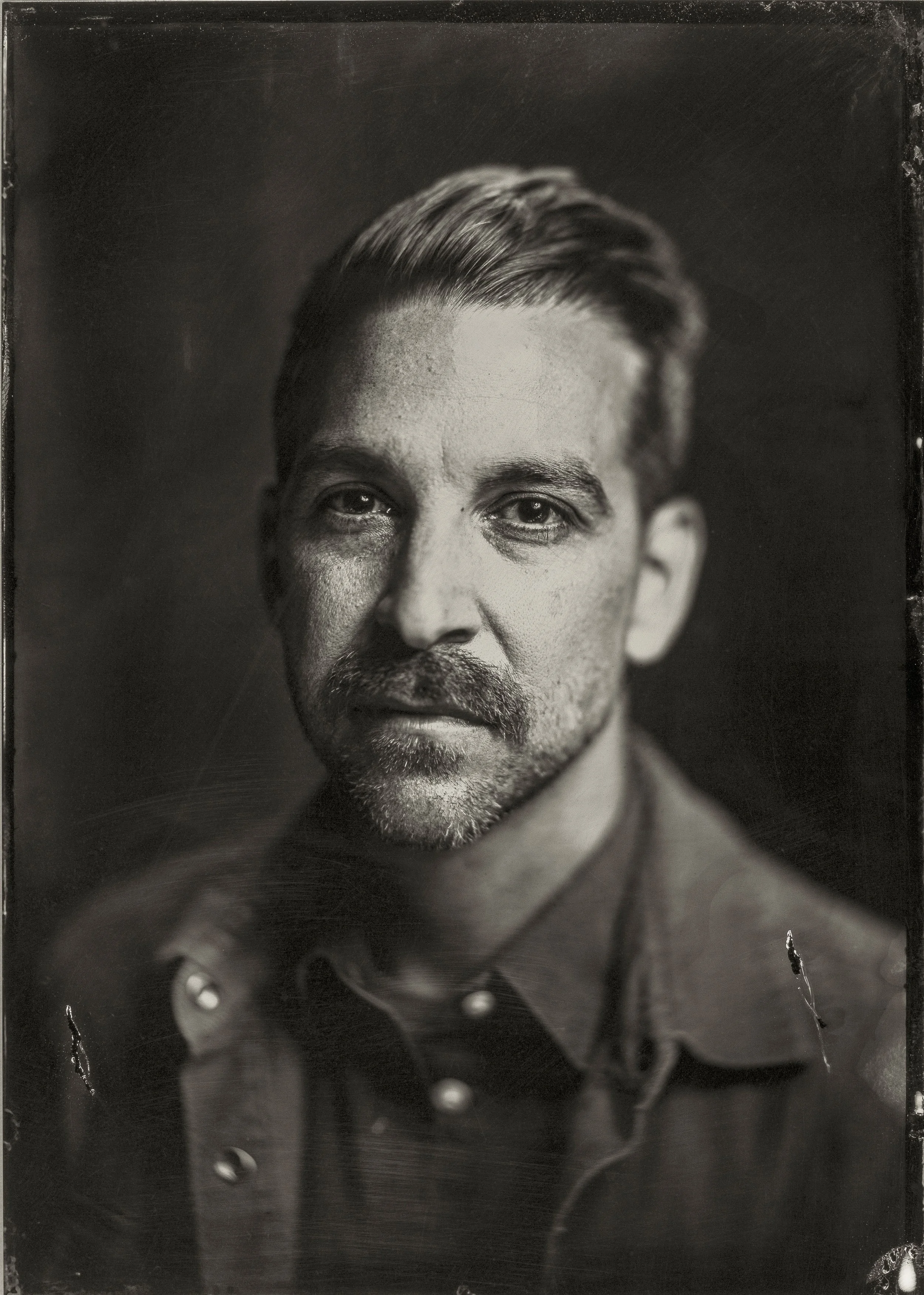 Brian Harrington, a photographer in Wyoming. Photograph by Joseph Wyman Tintypes.