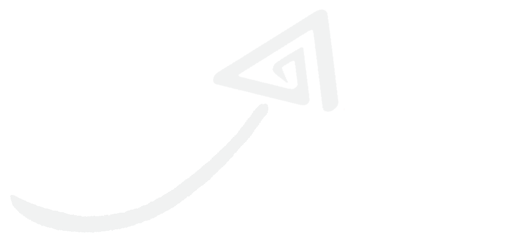 Ein grauer, rechteckiger Gegenstand mit einem schwarzen und weißen Bereich, darauf eine weiße Kurve, die an einem roten Punkt endet.