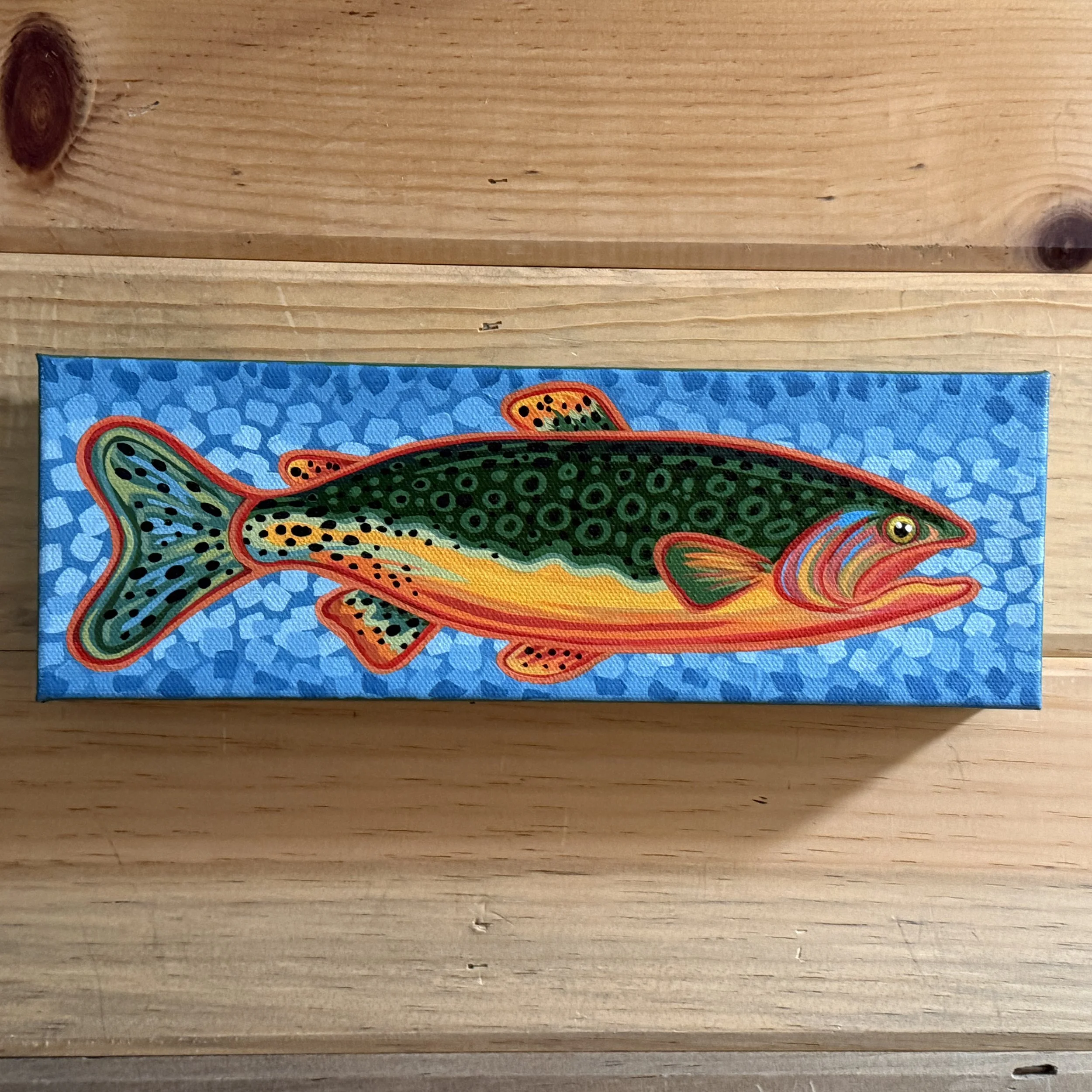 Cuthroat Greenback Trout original acrylic painting