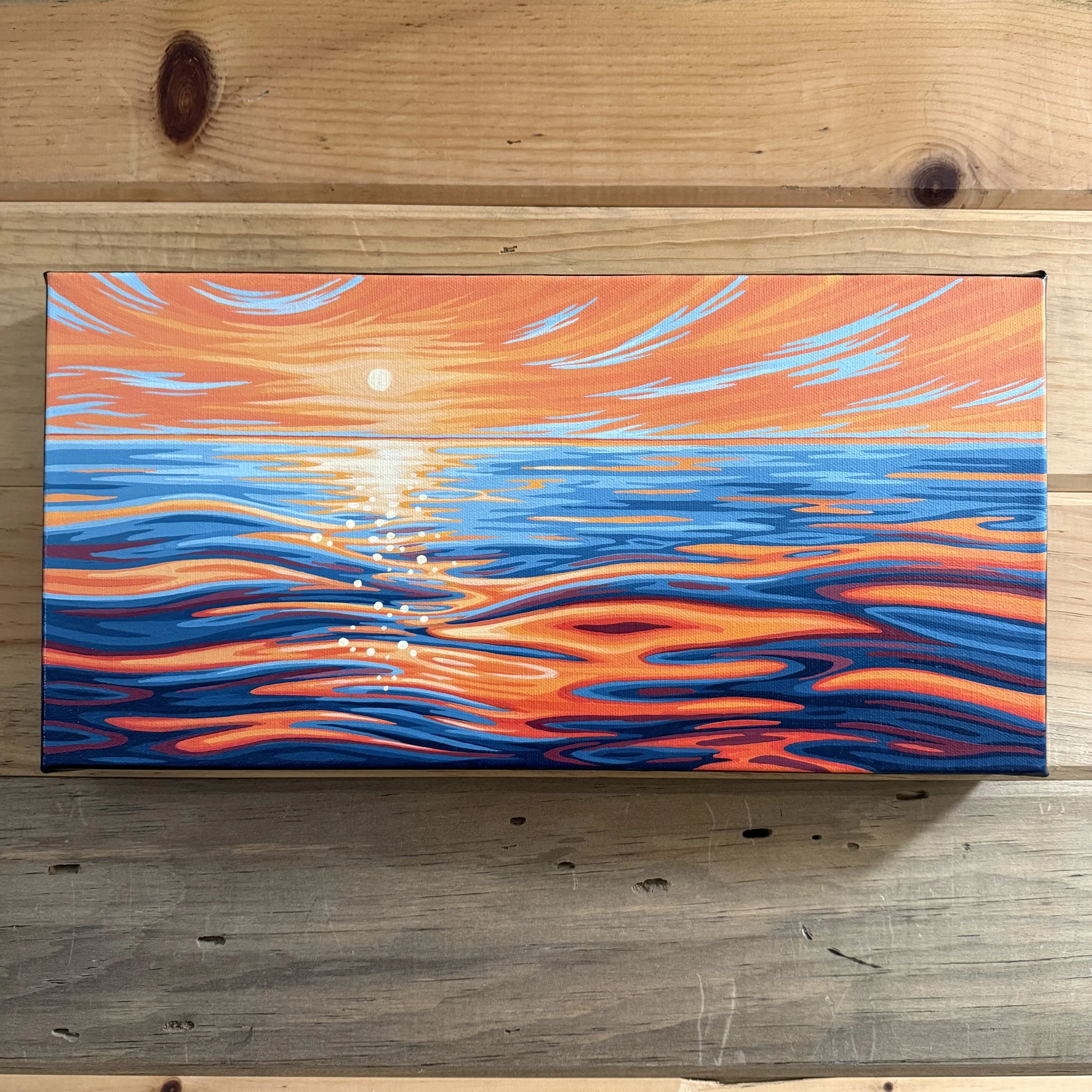 Sunset Flow original acrylic painting