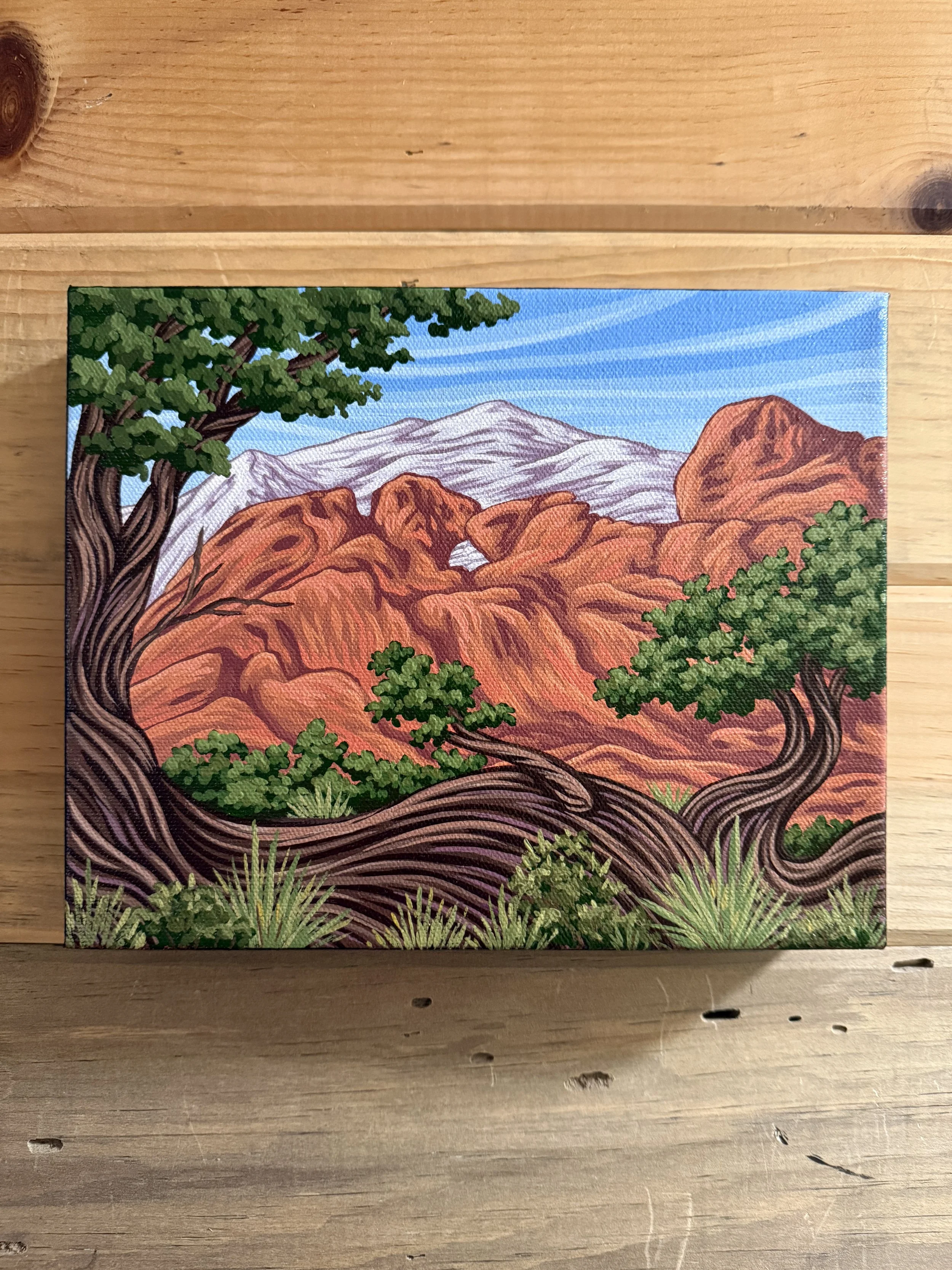 "Kissing Camels" Original Acrylic Painting