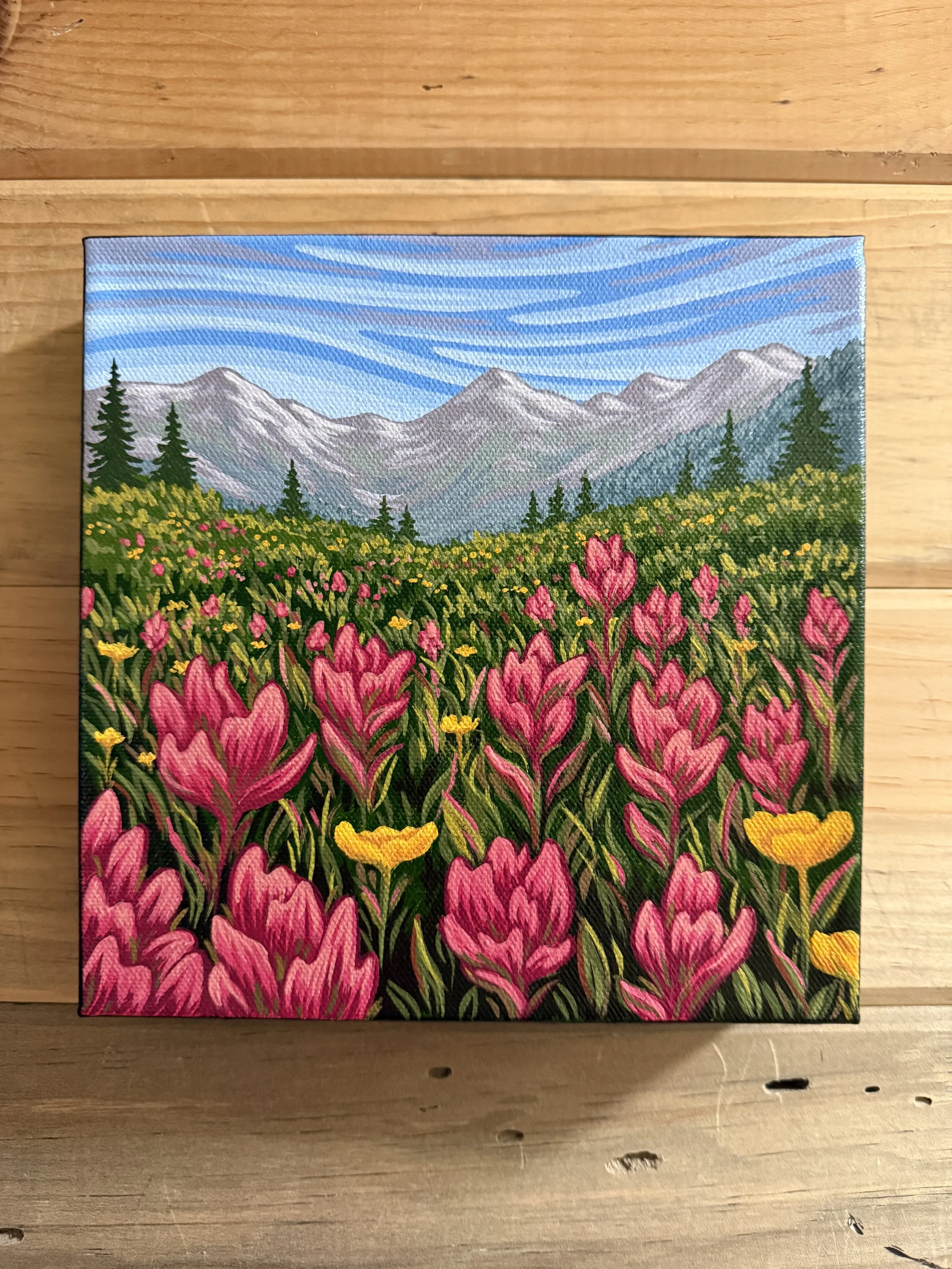 "Alpine Paintbrush" Original Acrylic Painting