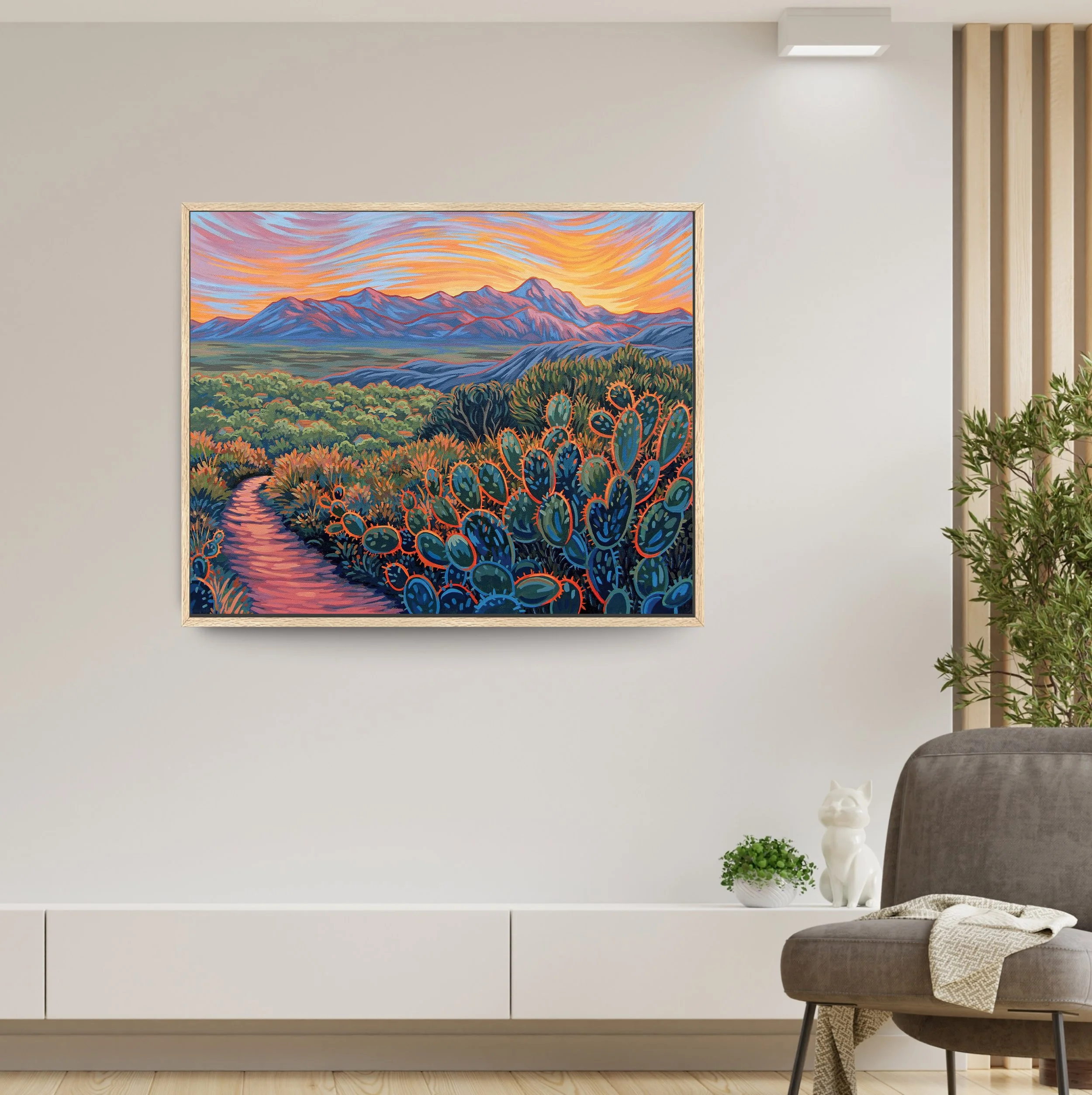 Evening Solace Framed Canvas Print