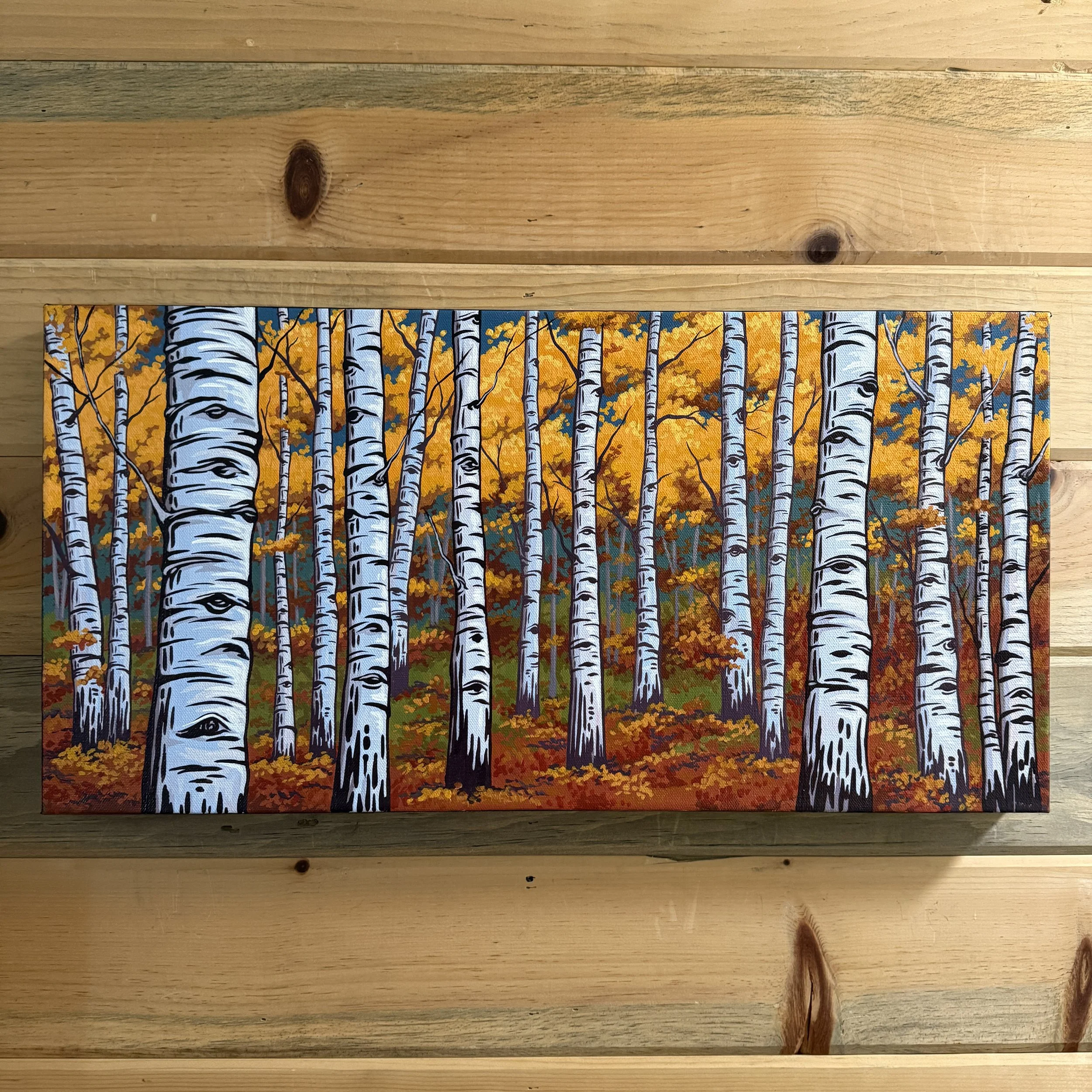 Autumn Grove original acrylic painting