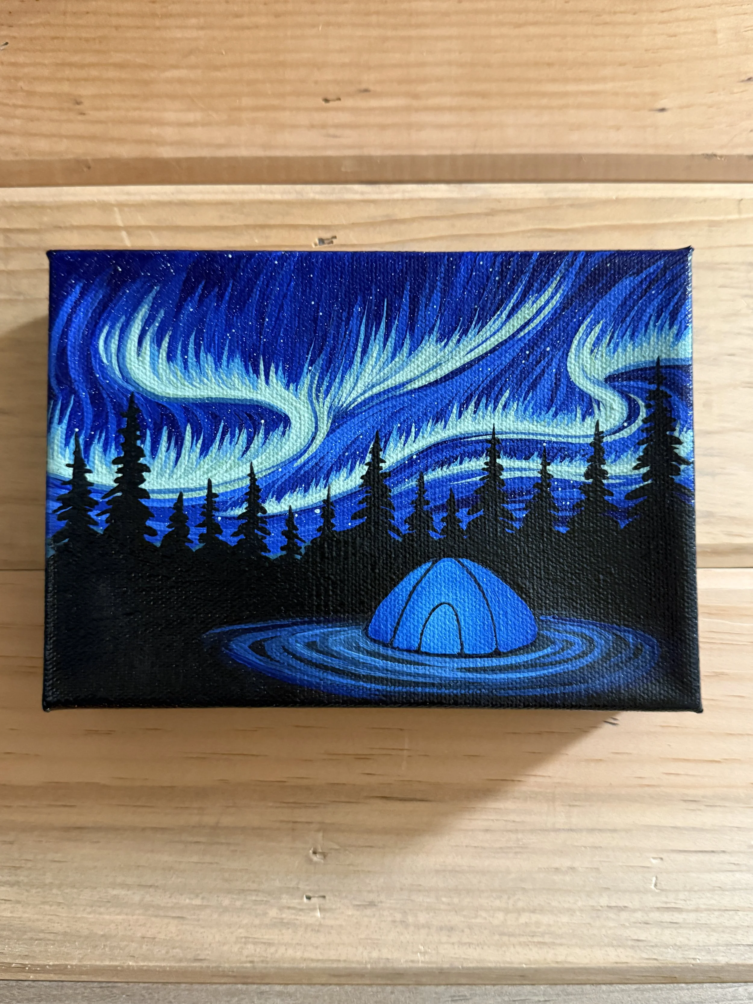 "Northern Nights" Original Acrylic Painting