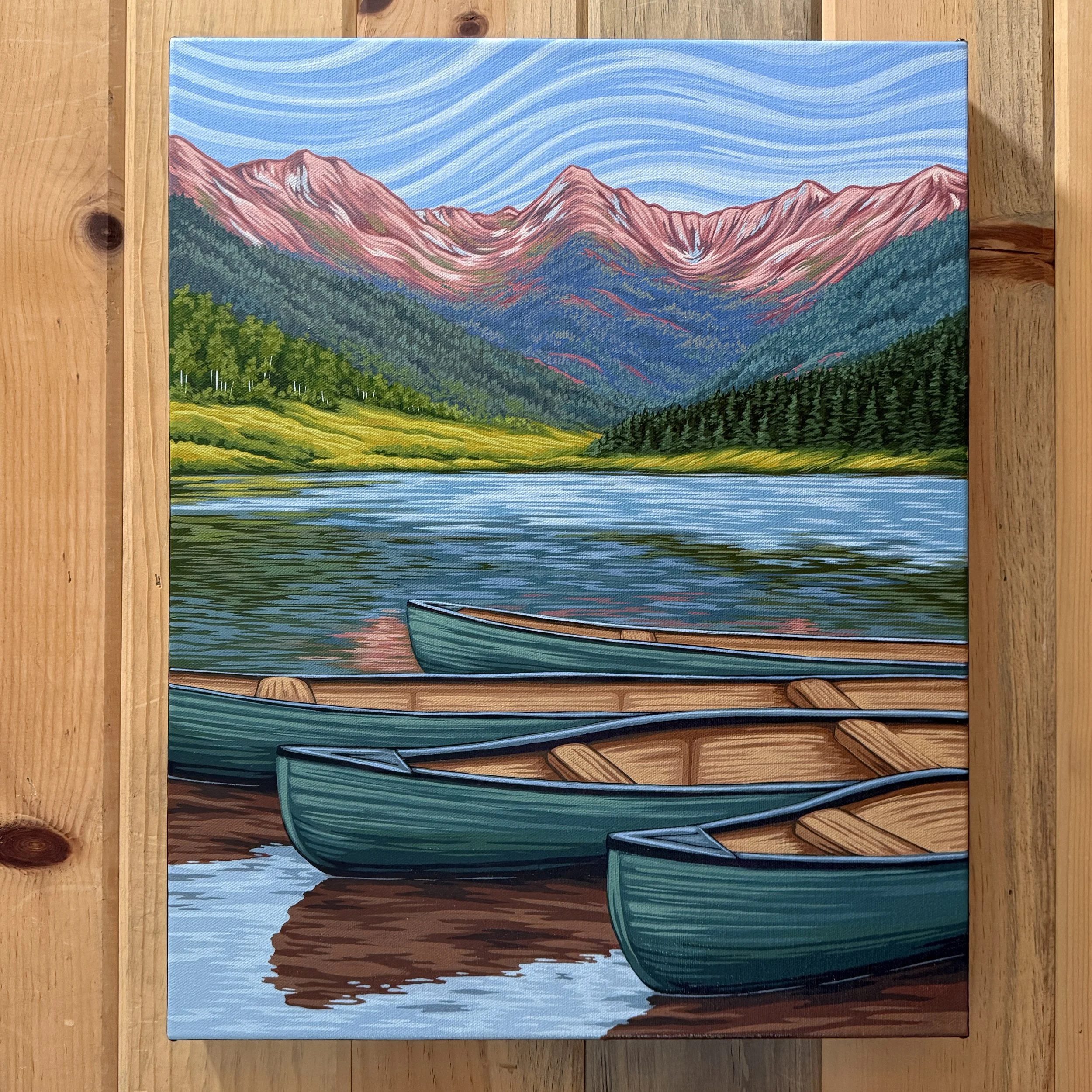 Summer Float original acrylic painting