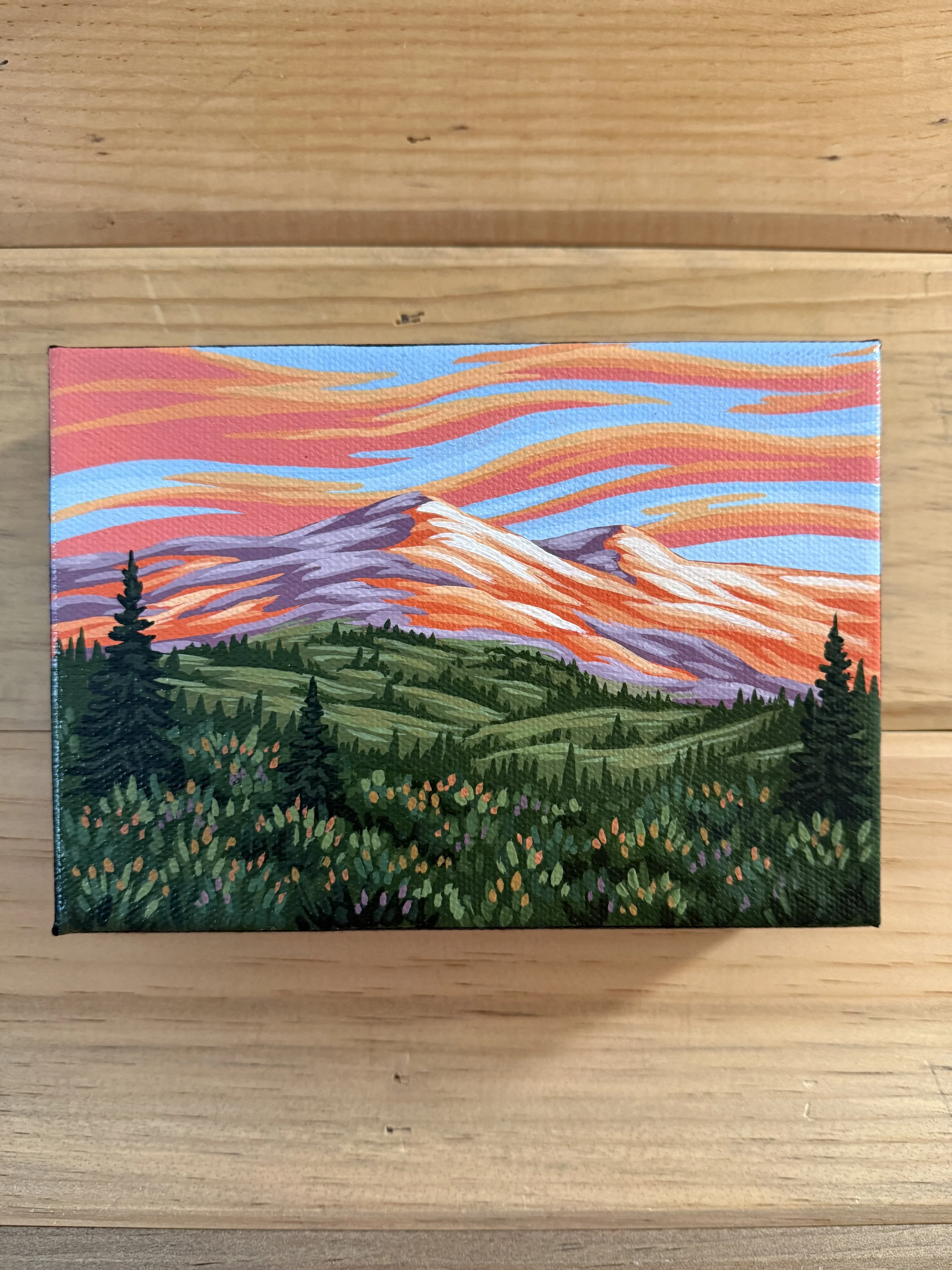 "Alpenglow 2" Original Acrylic Painting