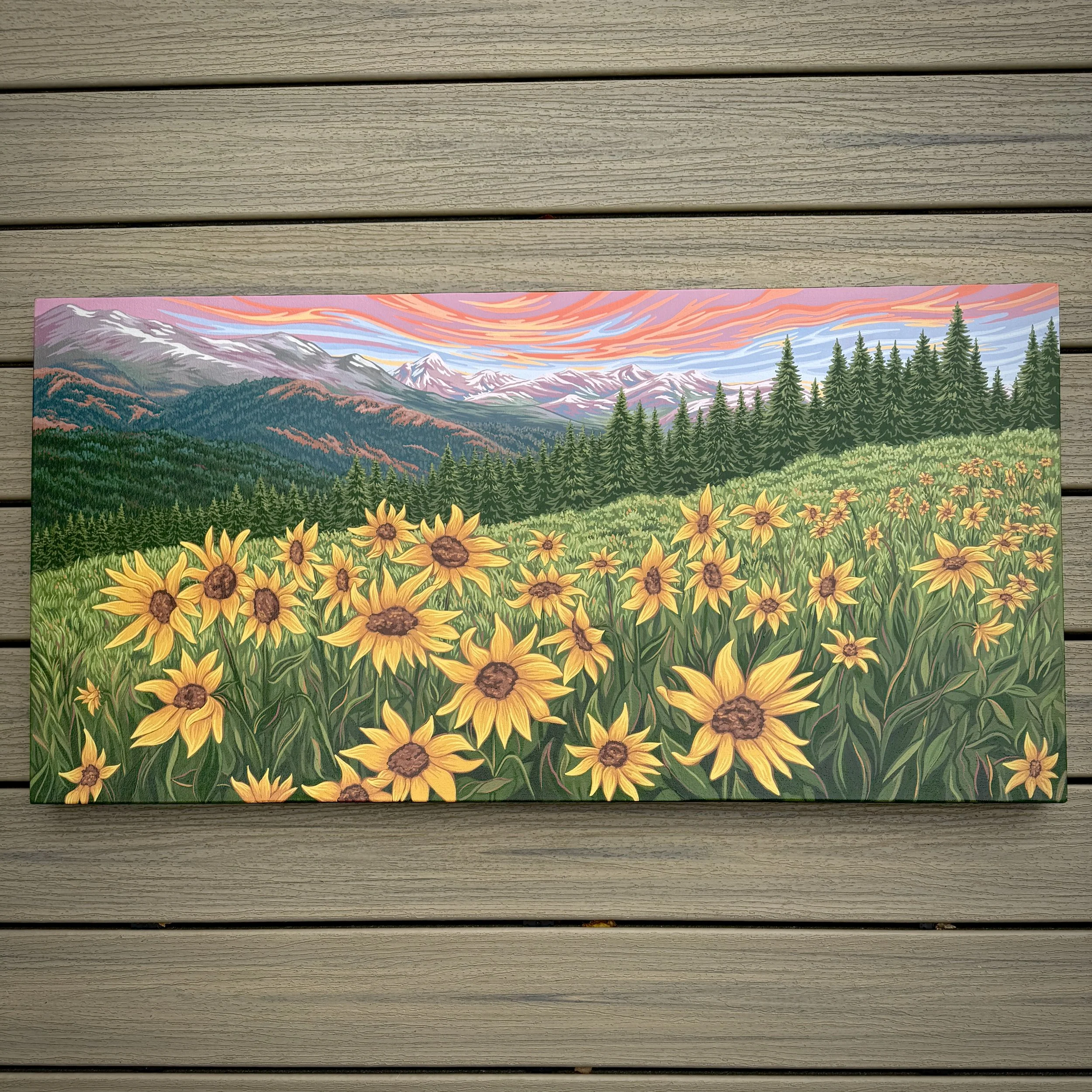 Mountain Bliss original acrylic painting