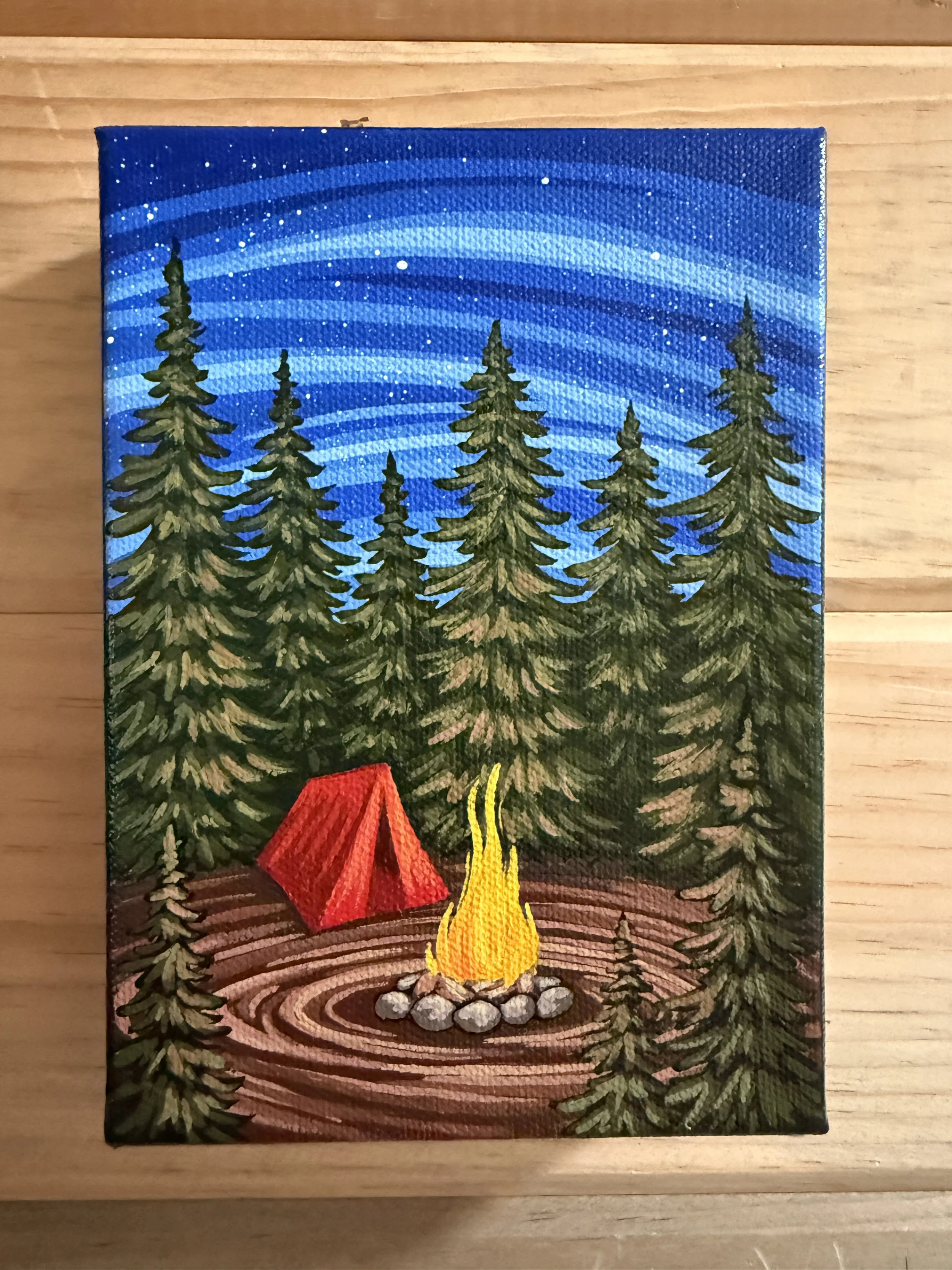 "Under the Stars 1" Original Acrylic Painting