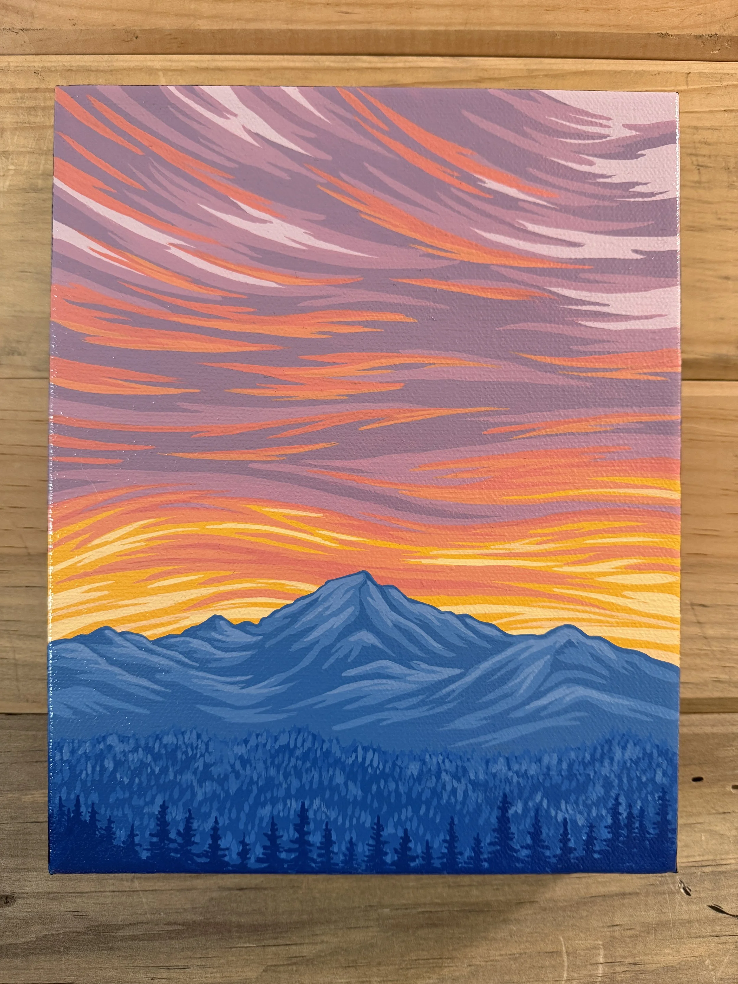 "The Day's Goodbye" Original Acrylic Painting