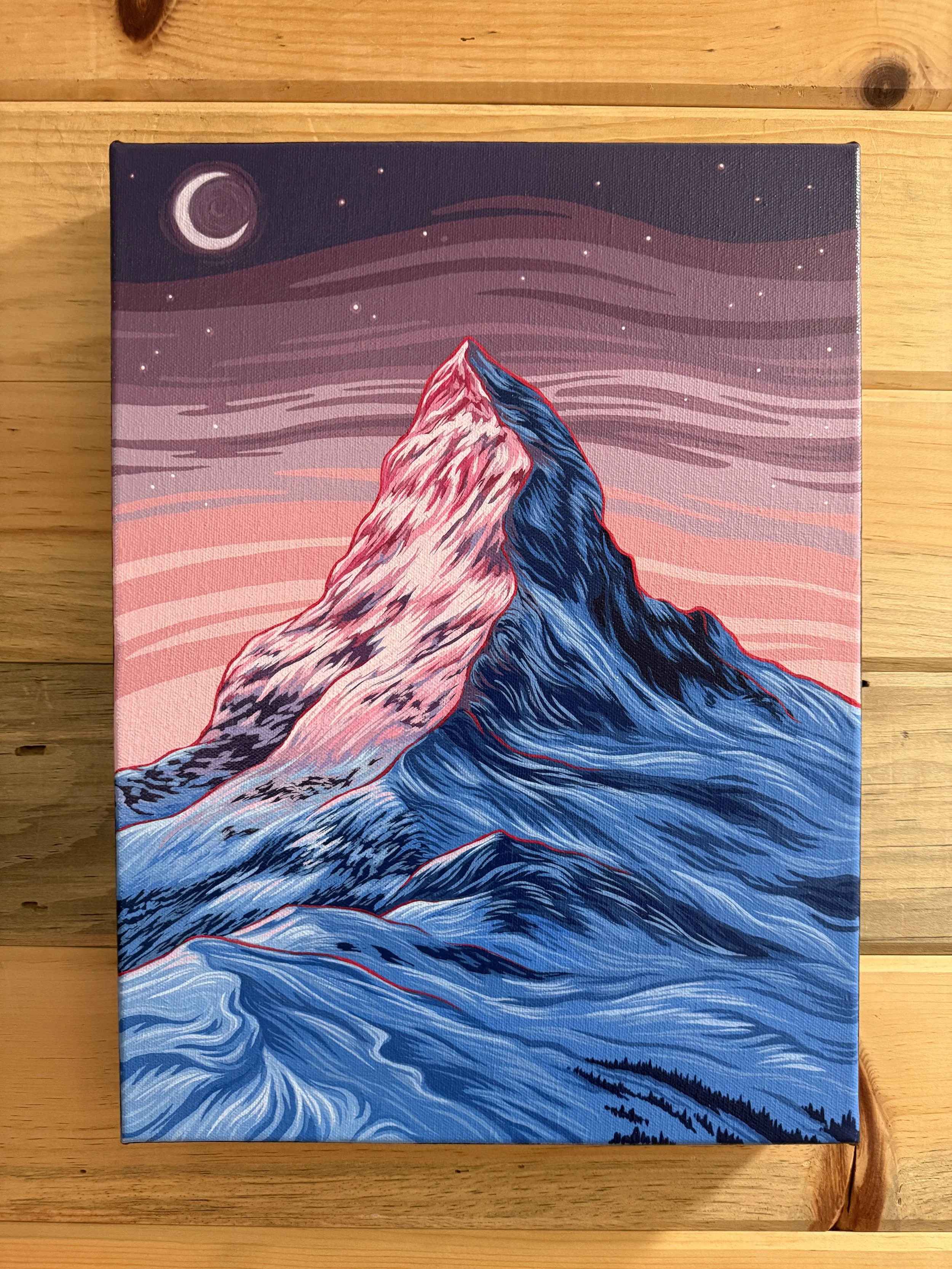 "The Matterhorn" Original Acrylic Painting