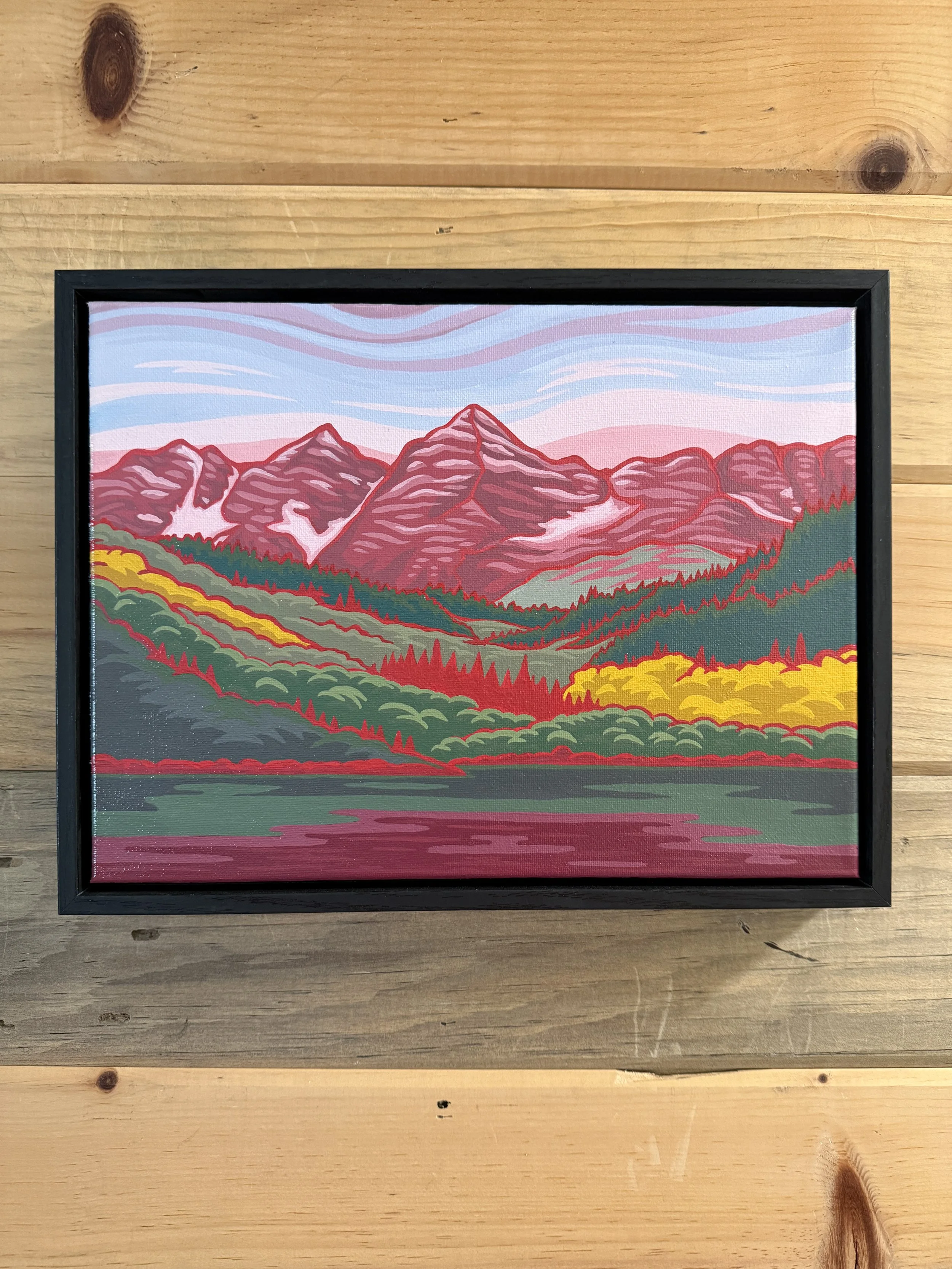 "Maroon Bells" Original Acrylic Painting