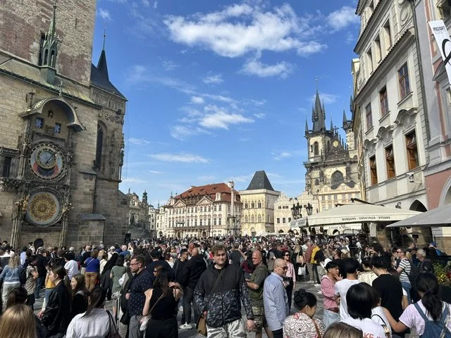 Crowds in Old Town Square