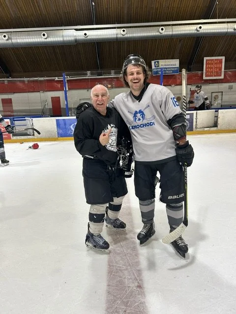 Raffi with a fellow player in Prague