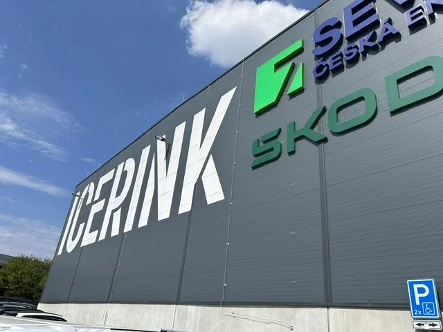 Outside the rink in Prague