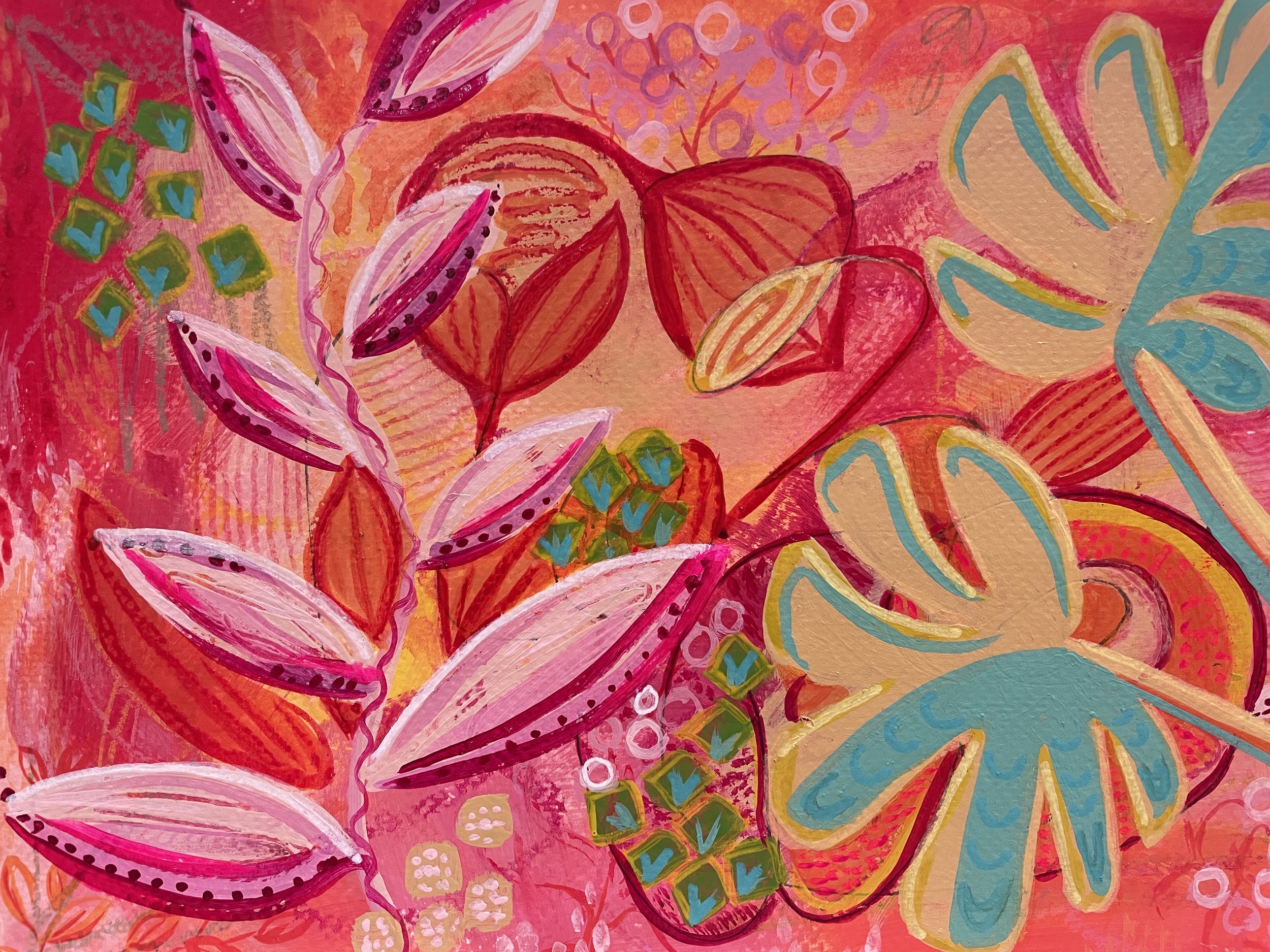 Joyful Modern Florals Acrylic Workshop 