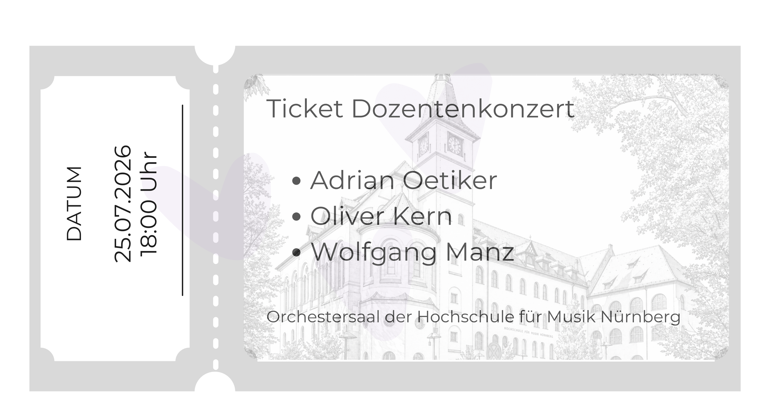 Konzertkarte - Dozentenkonzert (Ermäßigt)