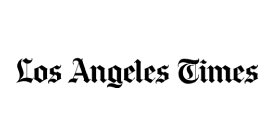 Text reading 'Los Angeles Times' in black Gothic font on a white background.