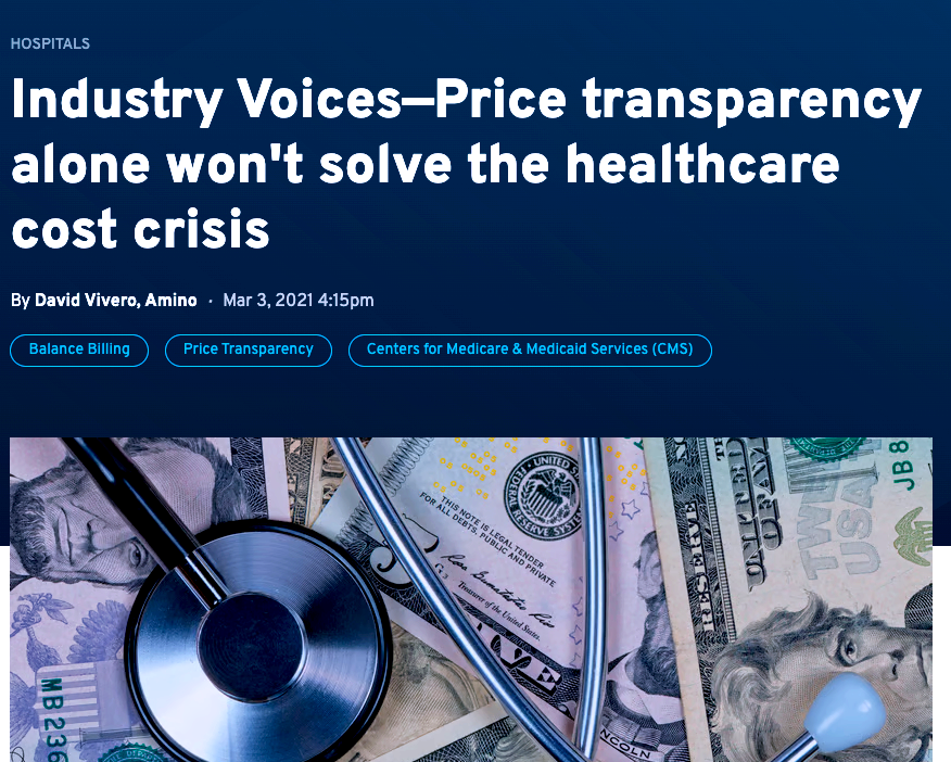 Fierce Healthcare | Price Transparency and the Healthcare Cost Crisis