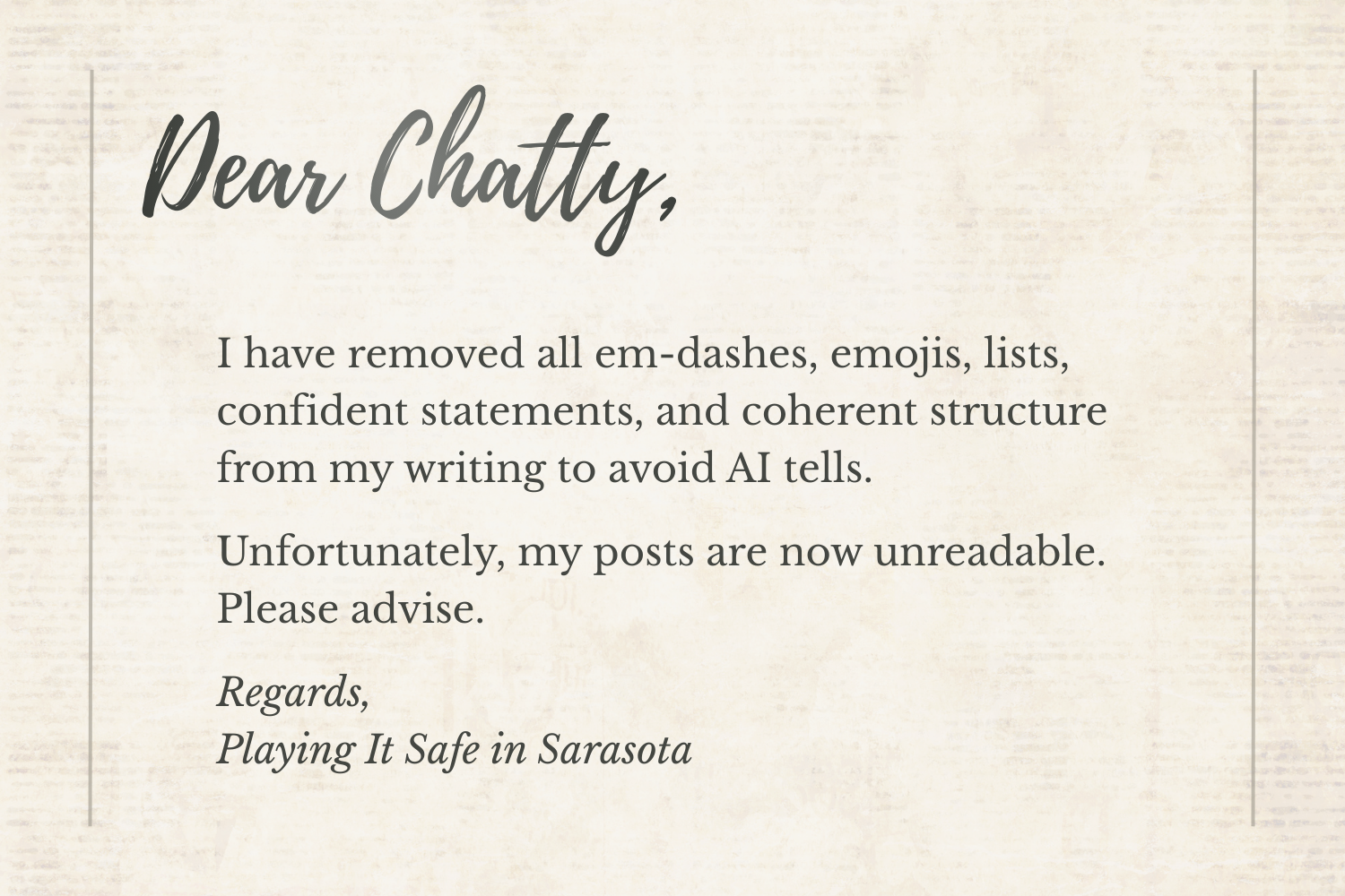 Help! AI Tells Are Ruining My Reputation