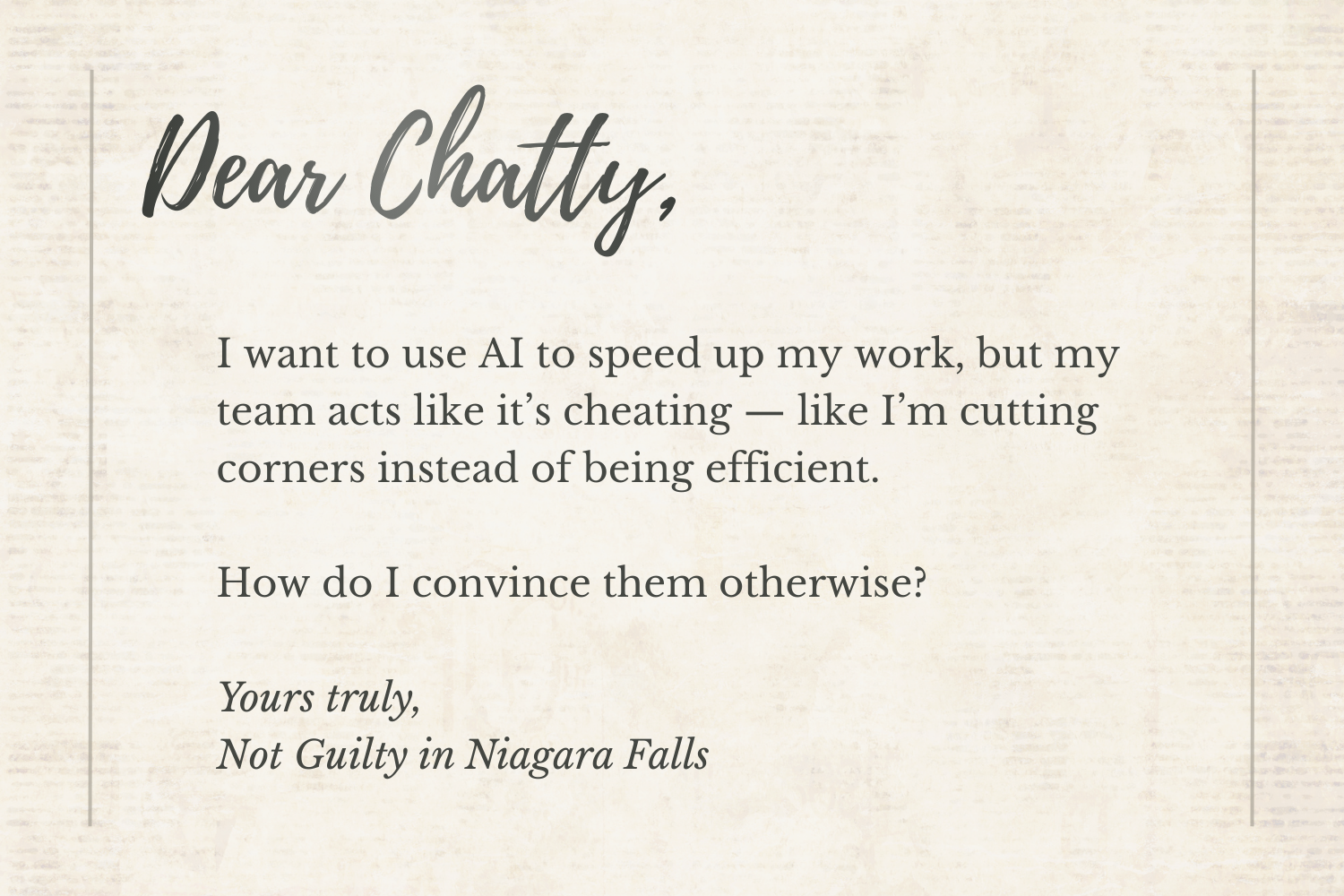 My Team Thinks Using AI Is Cheating