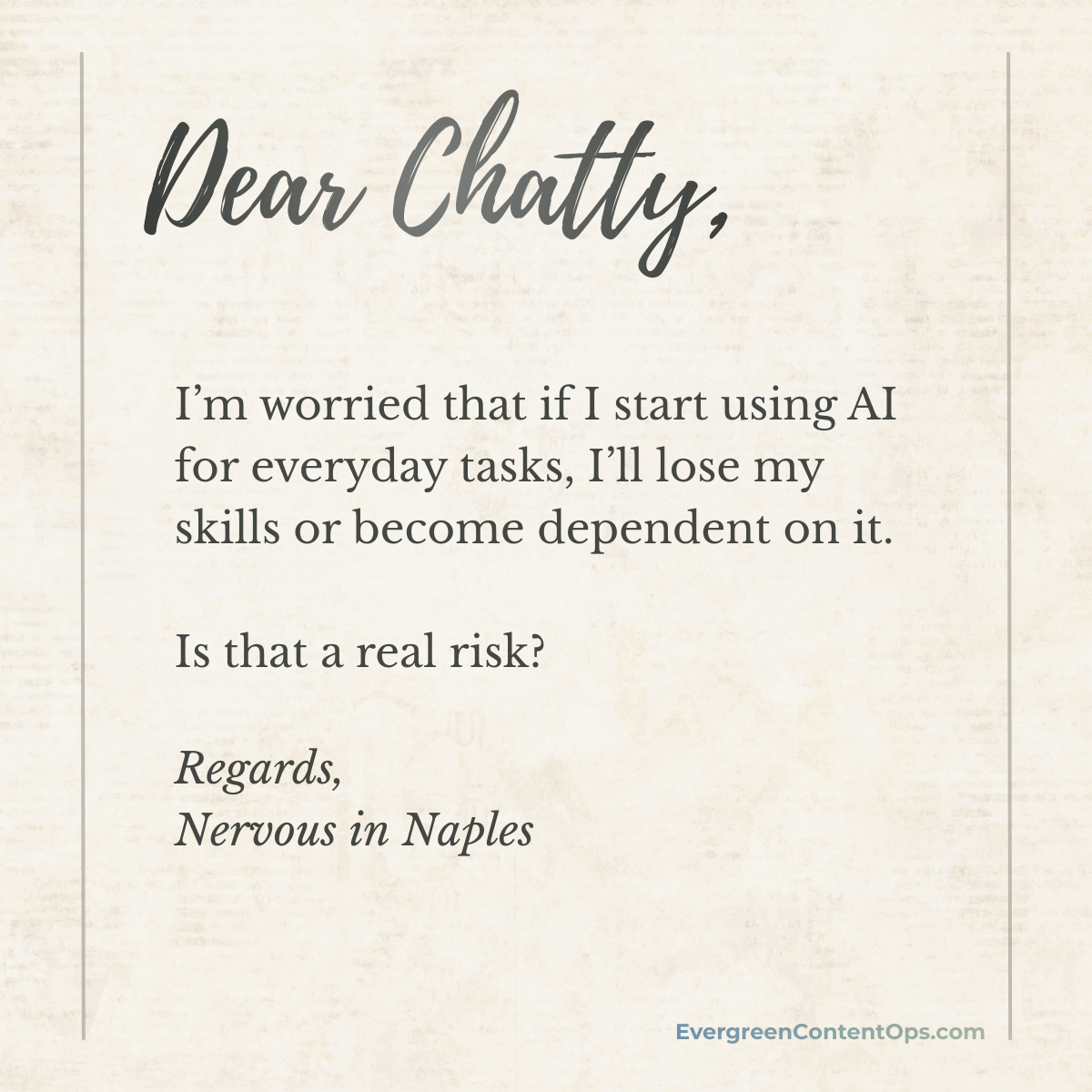 If I start using AI, will I lose my skills?