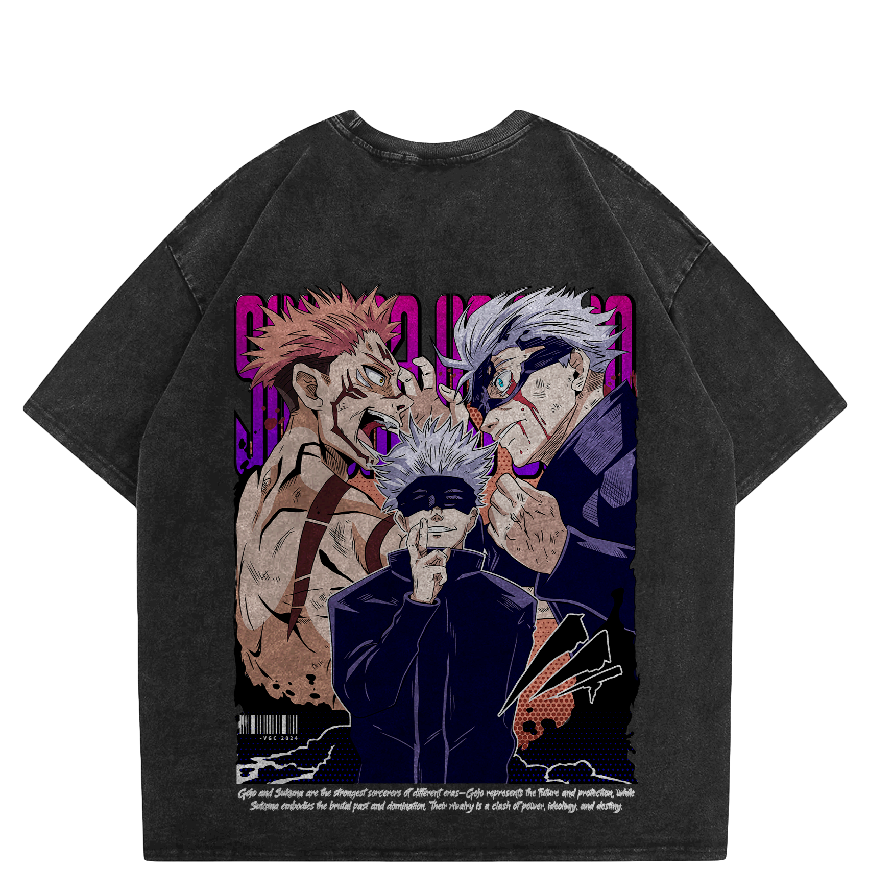 Sukuna x Gojo Washed Style T-Shirt