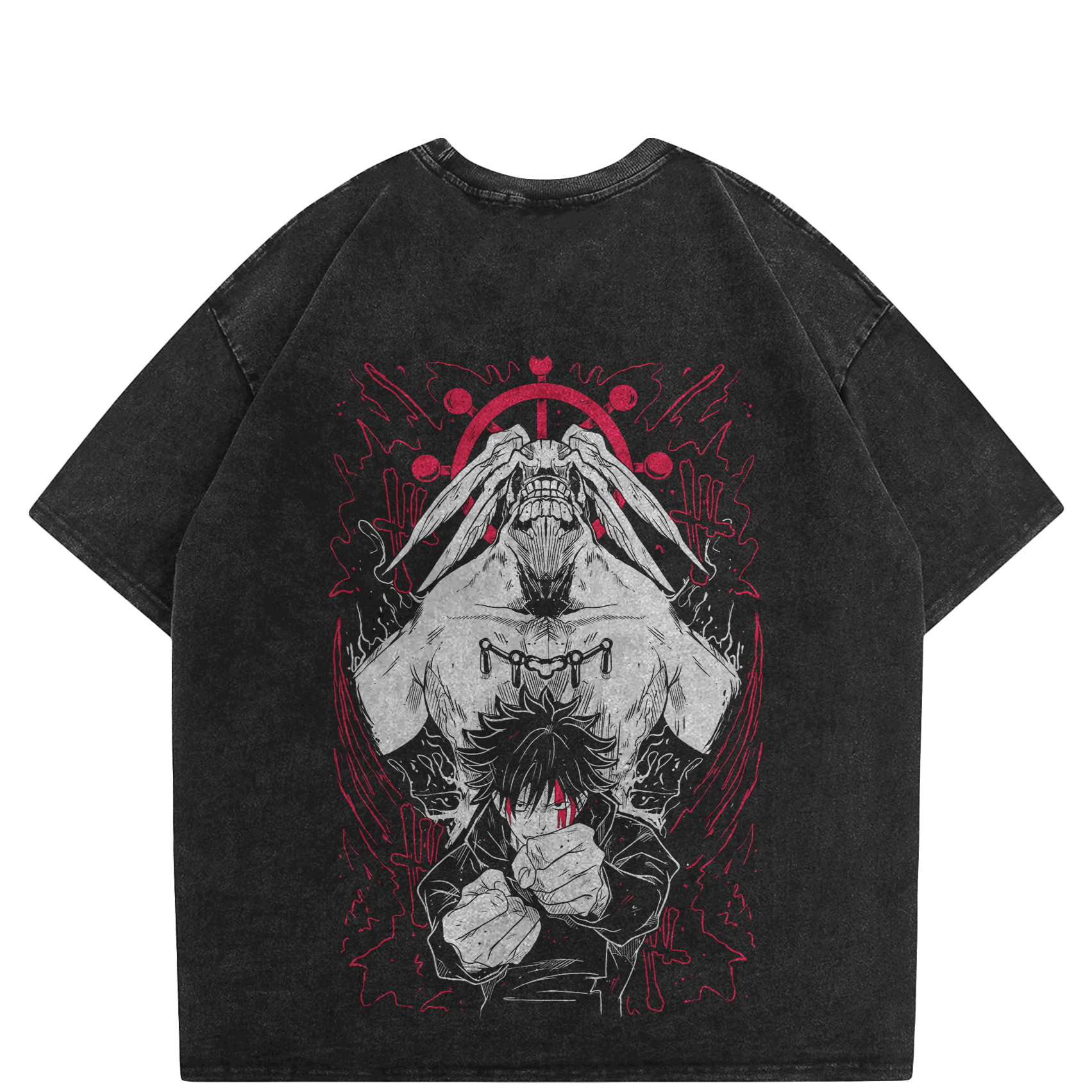 Mahoraga Oversized Washed Style T-Shirt