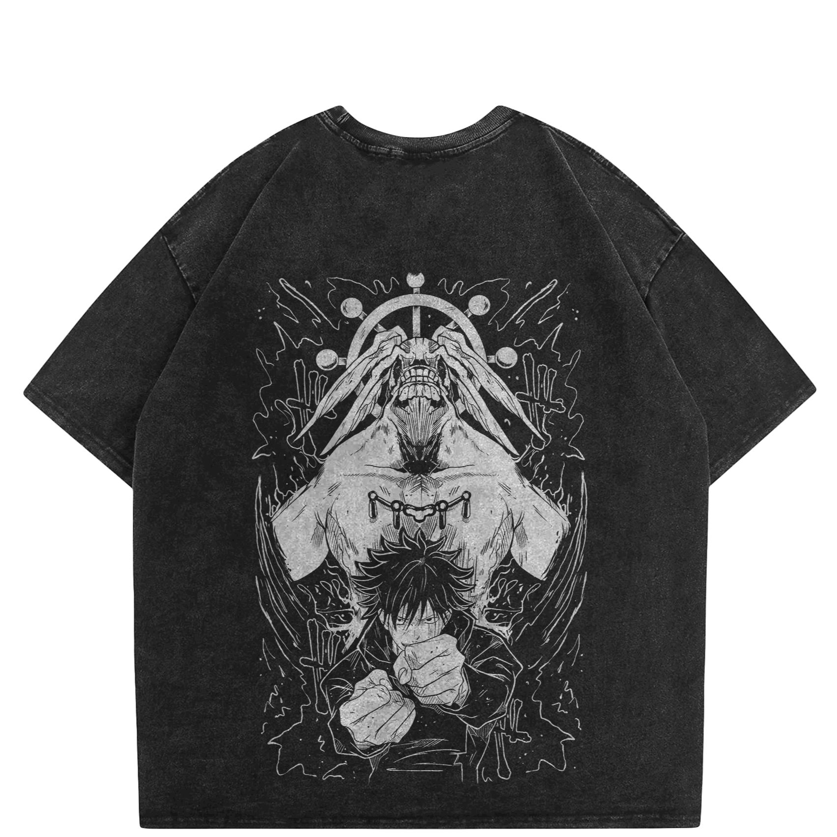 Mahoraga Oversized Washed Style T-Shirt