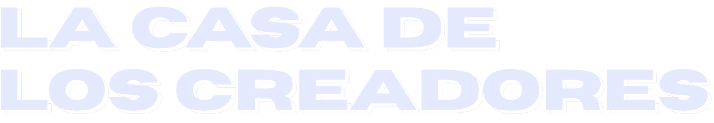 Text in bold, stylized font reads 'La Casa de Los Creadores'.
