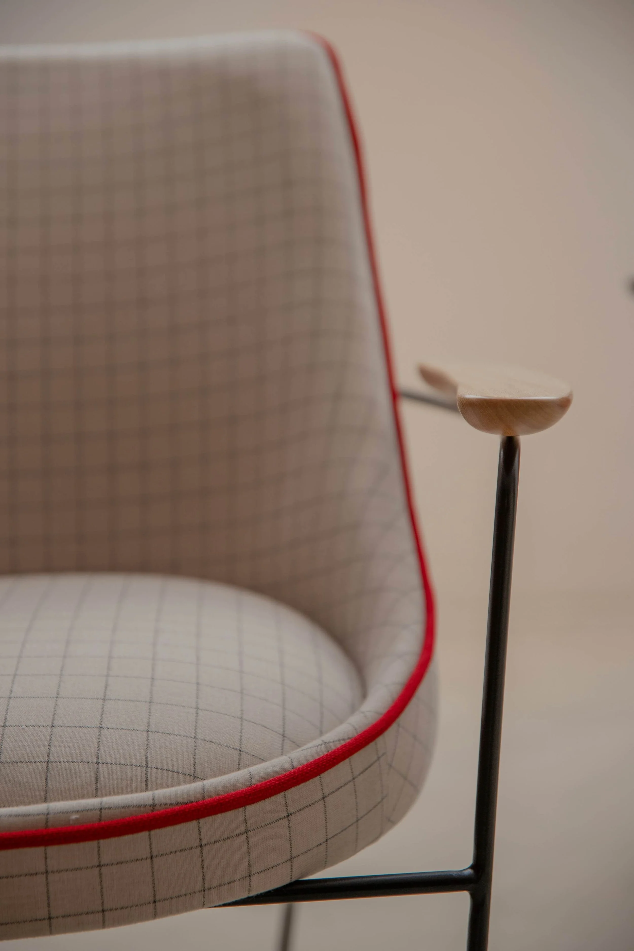 Red striped chair
