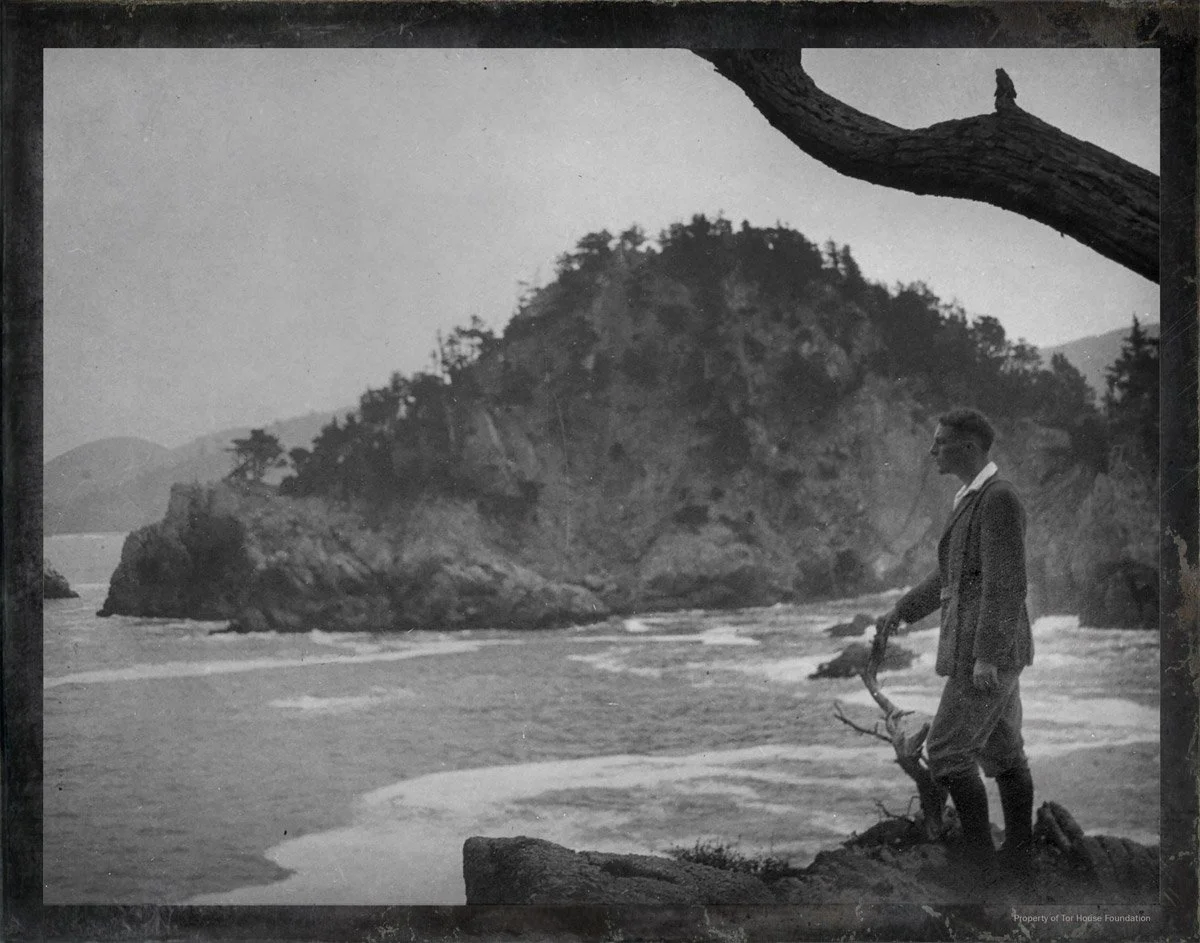 Robinson Jeffers admiring coastal views