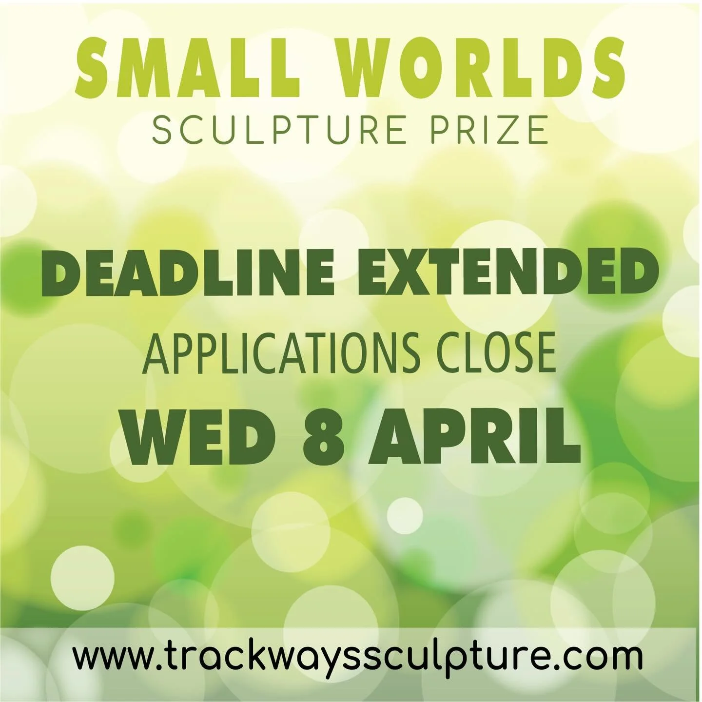 Application to @trackwayssculpture Small Worlds Exhibition now extended to 8 April ~ Have a safe and  happy holiday long weekend with family and friends. 

&hellip; Applications due in by Wednesday 8th April, midnight 🔗 Link in bio

#happyeaster #sc