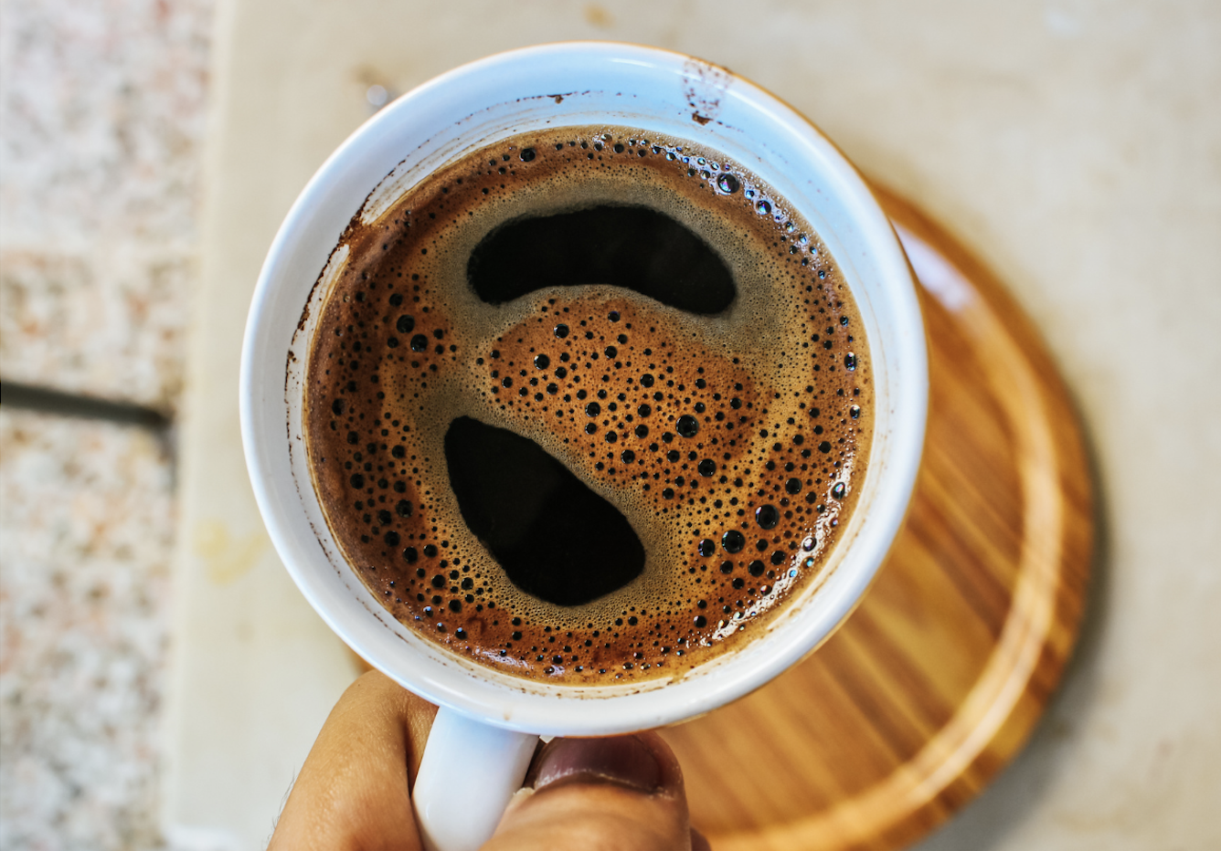 Coffee cup with black coffee