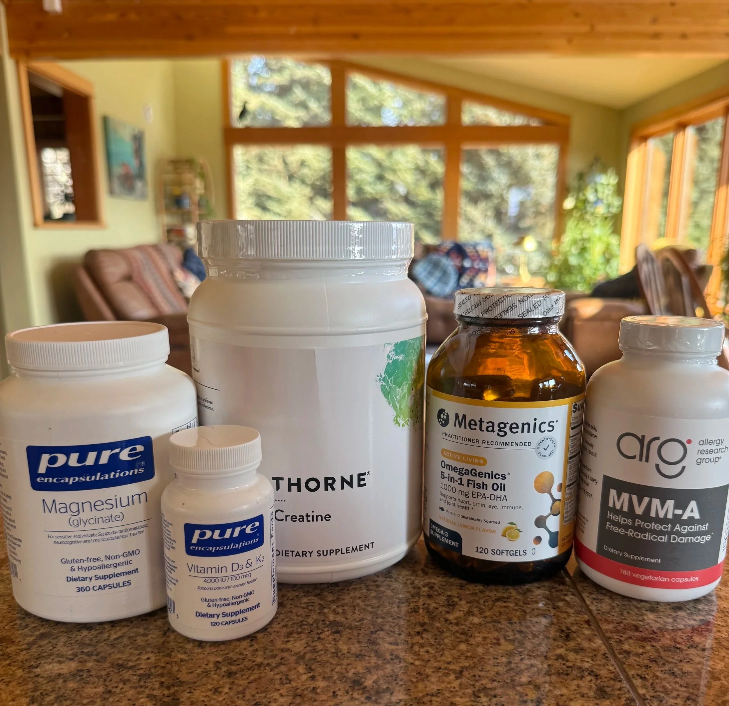 supplements for longevity: magnesium, vitamin d, creatine, multivitamin, omega-3