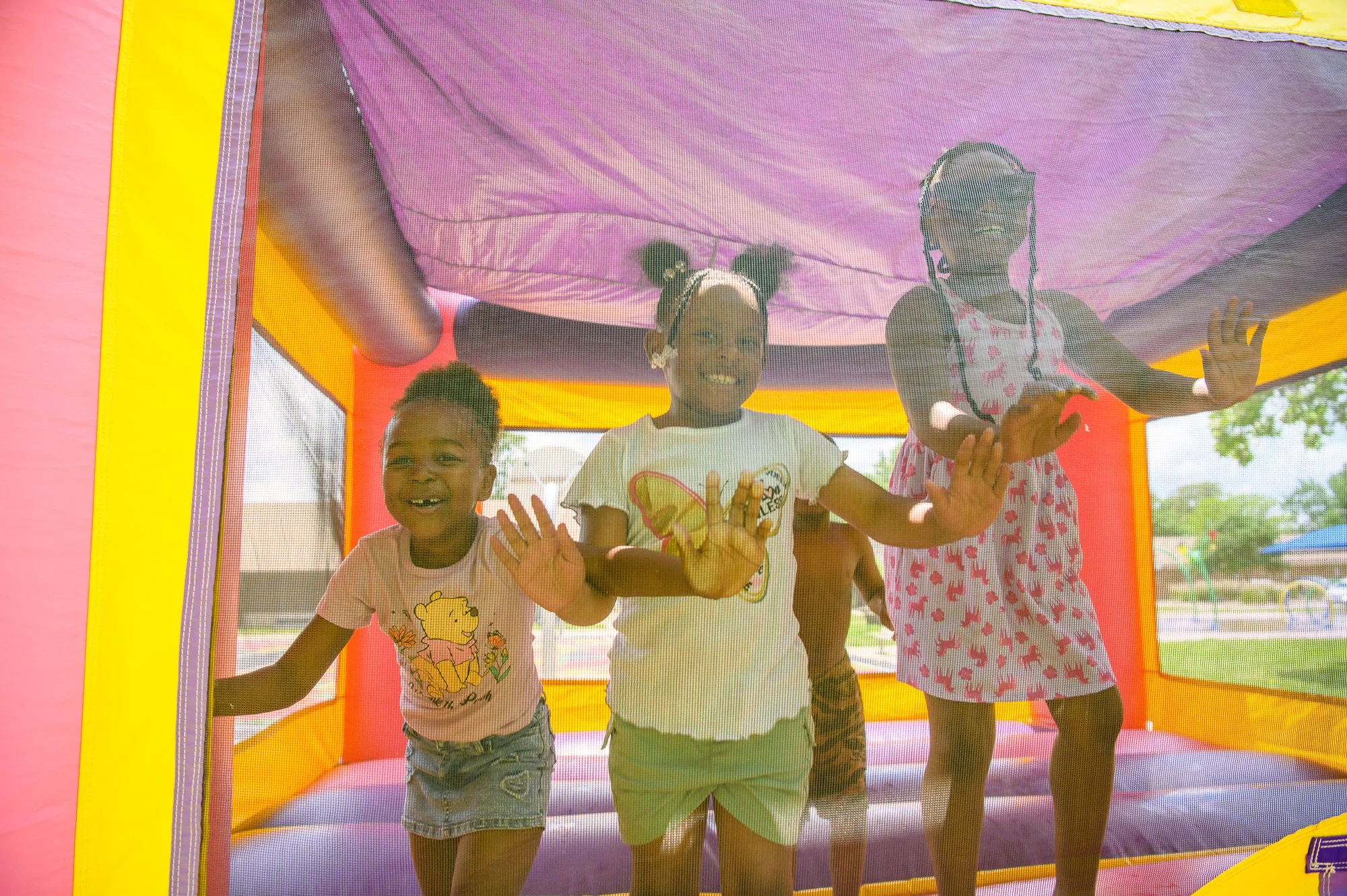 Children gathered at Douglass Park for the Housing Authority of Champaign County's end-of-schoolyear celebration. (Housing Authority of Champaign County)