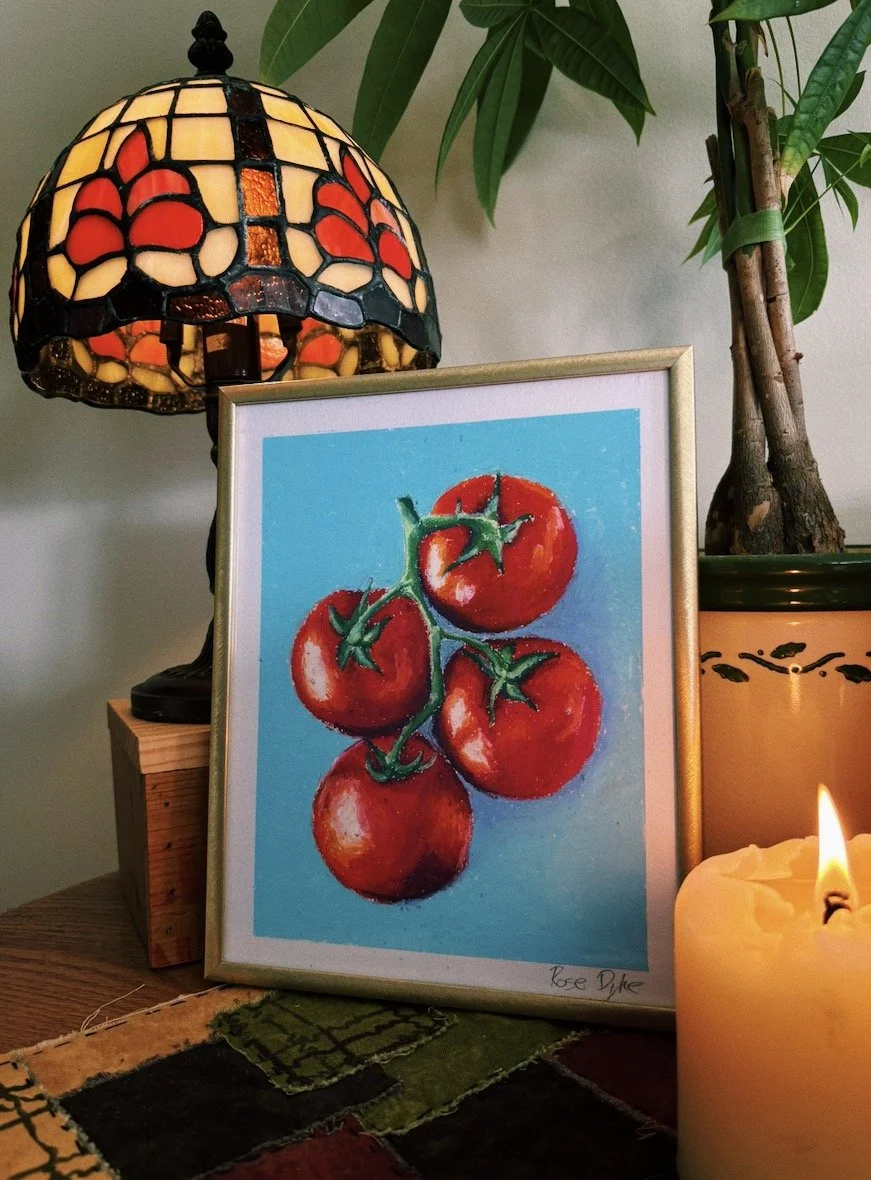 Summer Tomatoes - Oil Pastel