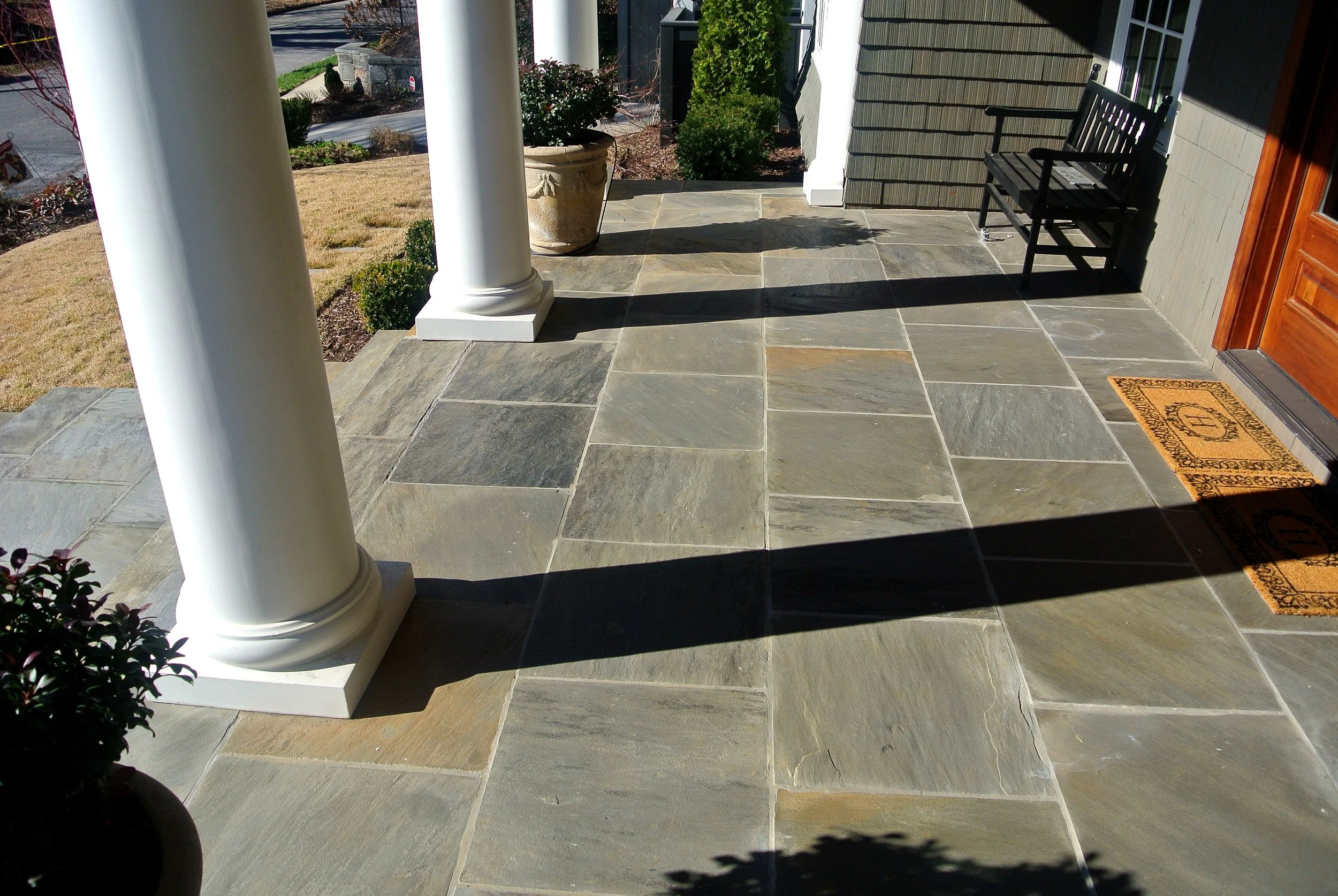 Blue Grey, Full Color, Ashlar flooring
