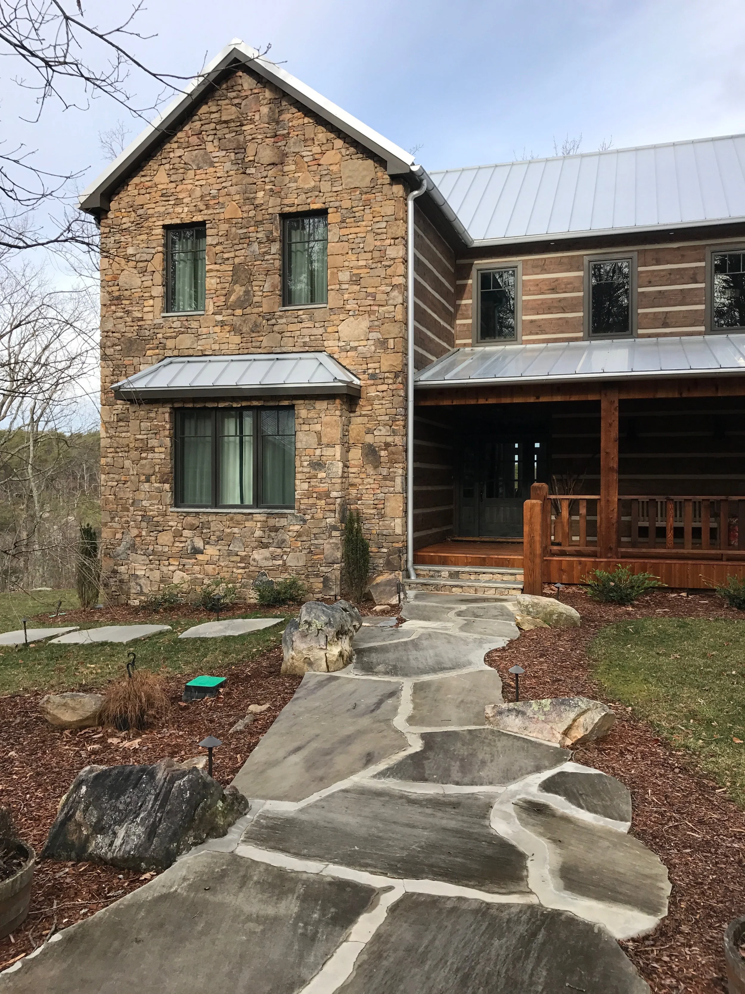 Large Crab Orchard Grey Stone Walkway